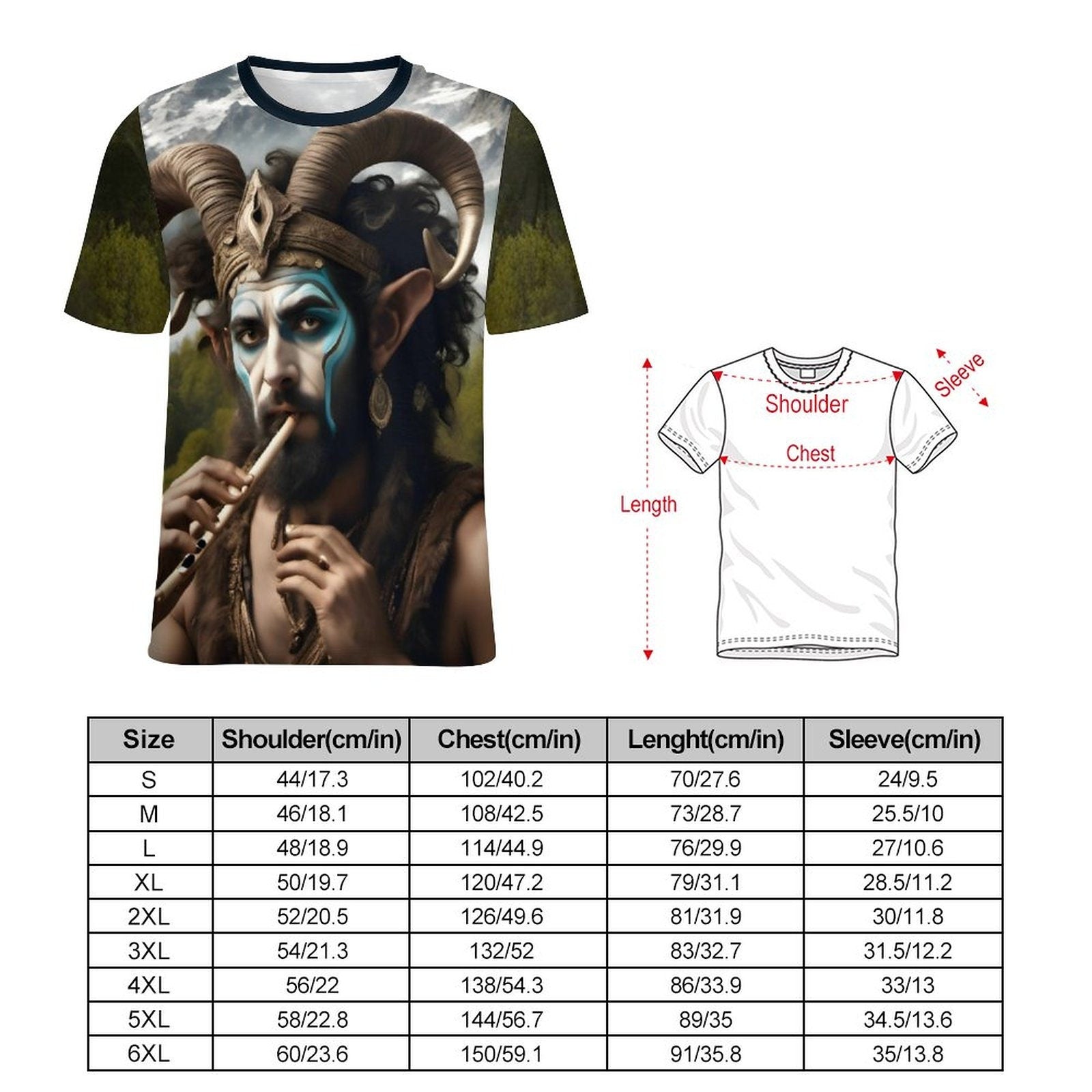 hippieartzone - Pan God T-Shirt For Sale by Swaggy Shirts Spiritual Clothing, Forest God Shirt, Wiccan God Tee, The God Pan Shirt, Gift For Brother