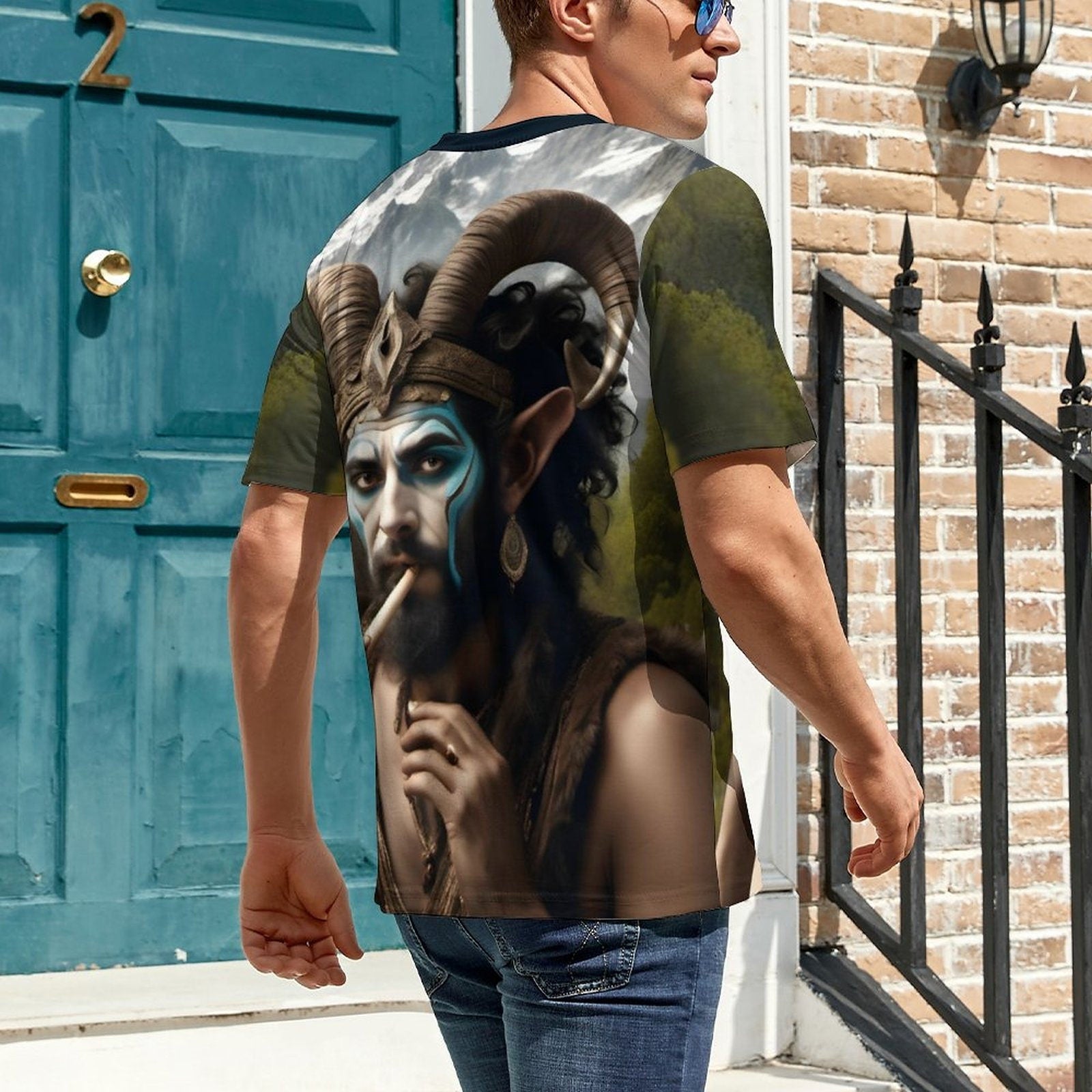 hippieartzone - Pan God T-Shirt For Sale by Swaggy Shirts Spiritual Clothing, Forest God Shirt, Wiccan God Tee, The God Pan Shirt, Gift For Brother
