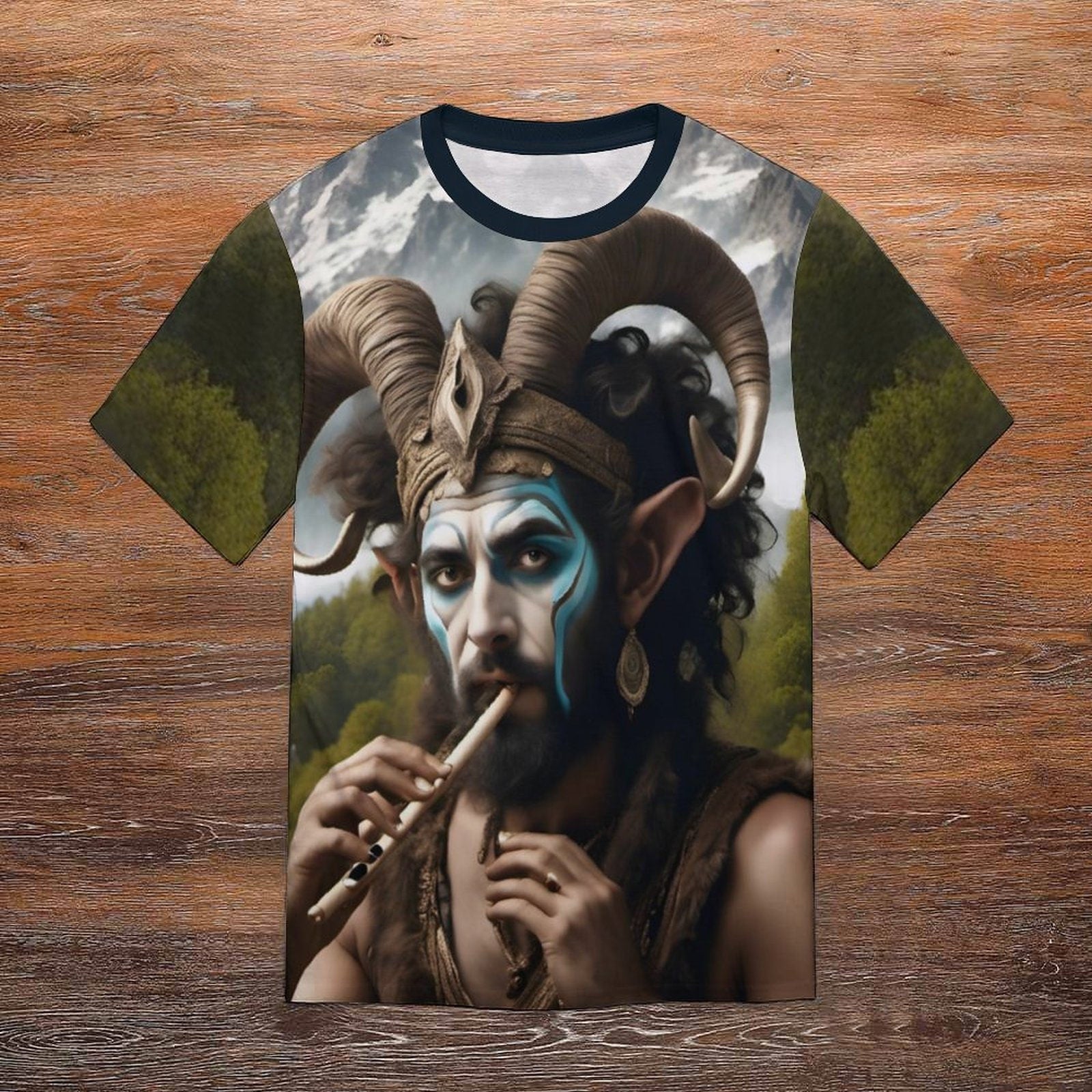 hippieartzone - Pan God T-Shirt For Sale by Swaggy Shirts Spiritual Clothing, Forest God Shirt, Wiccan God Tee, The God Pan Shirt, Gift For Brother