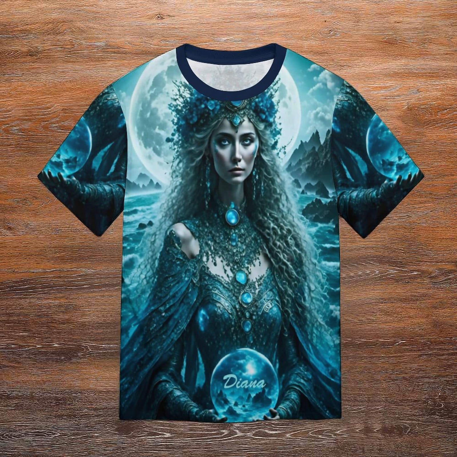hippieartzone - Moon Goddess Diana T-Shirt For Sale by Swaggy Shirts Spiritual Clothes, Unisex Tee's For Men & Women