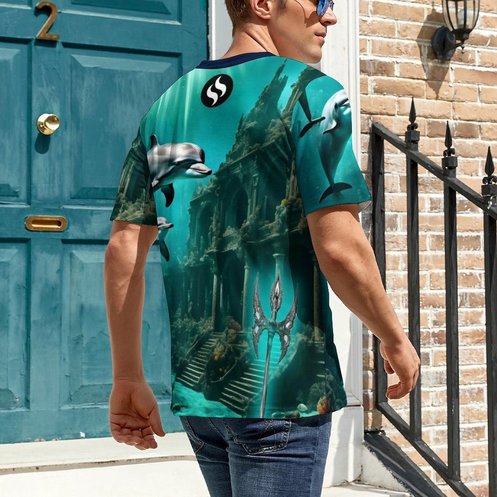 hippieartzone - Lost City of Atlantis T-Shirt , Men's Spiritual Shirt, Vintage Atlantis Travel T-Shirt, Aesthetic Clothing