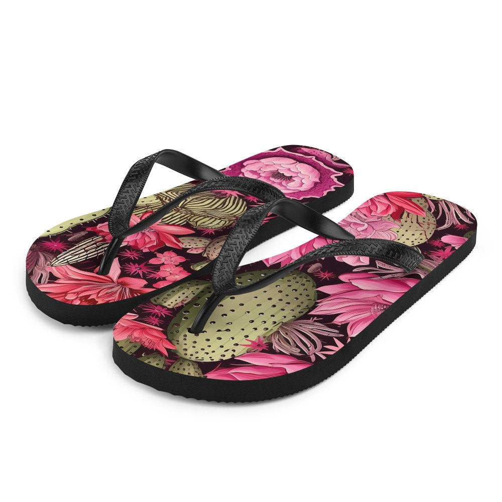 hippieartzone - Pink desert rose Cactus -Flops