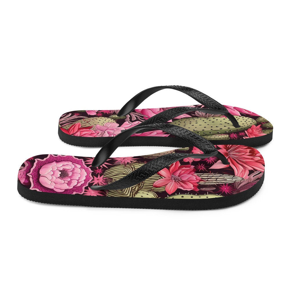 hippieartzone - Pink desert rose Cactus -Flops