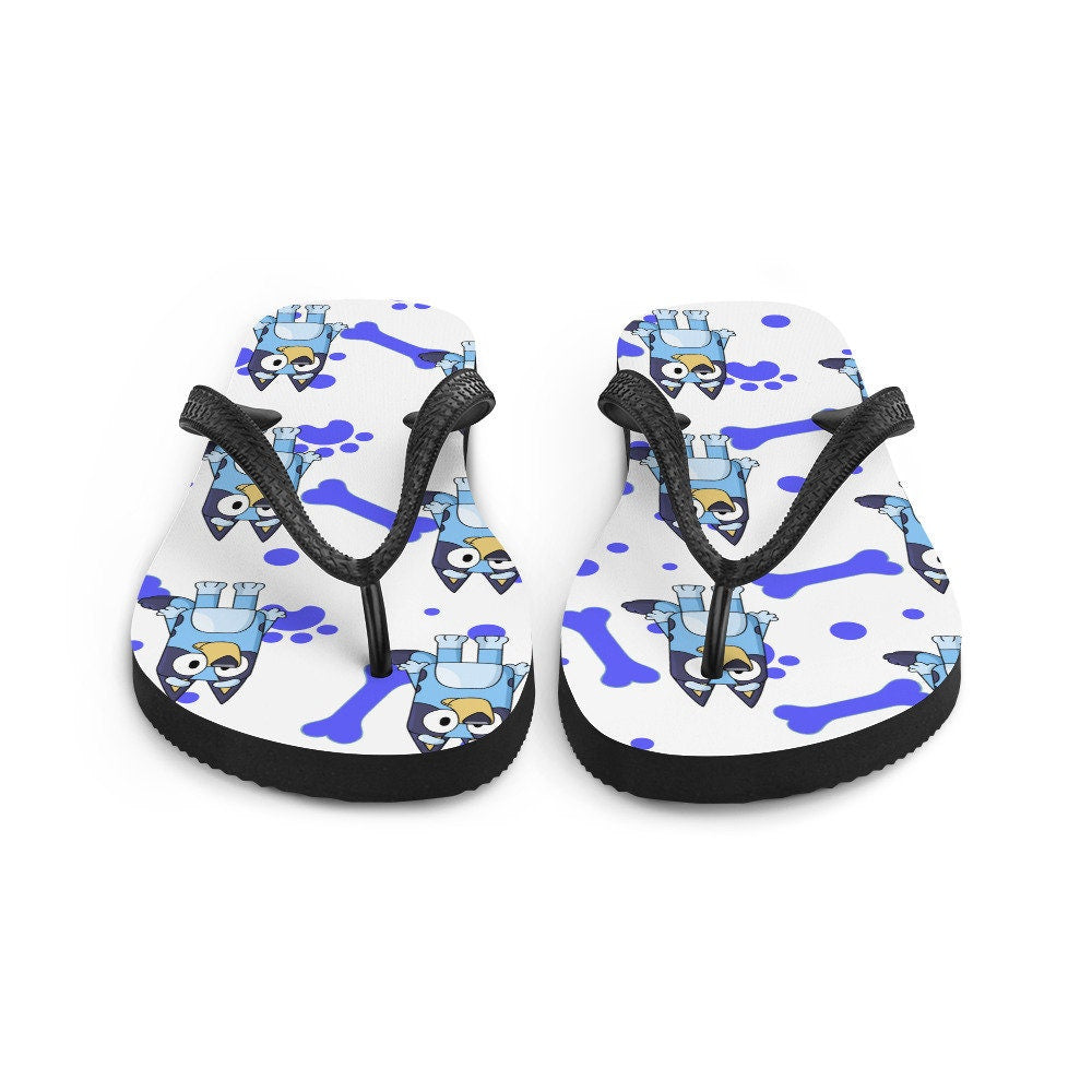 hippieartzone - Blue Dog Flip-Flops