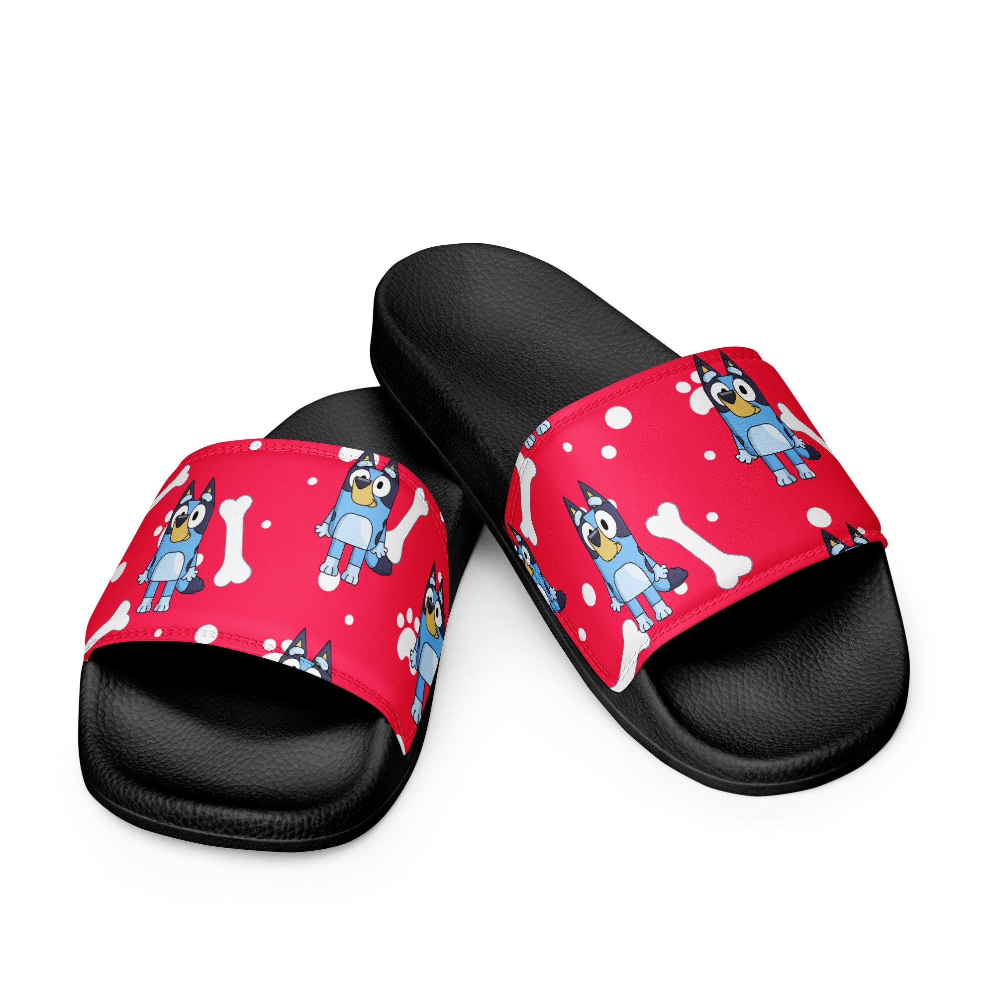 hippieartzone - Red Blue Dog  Women's slides