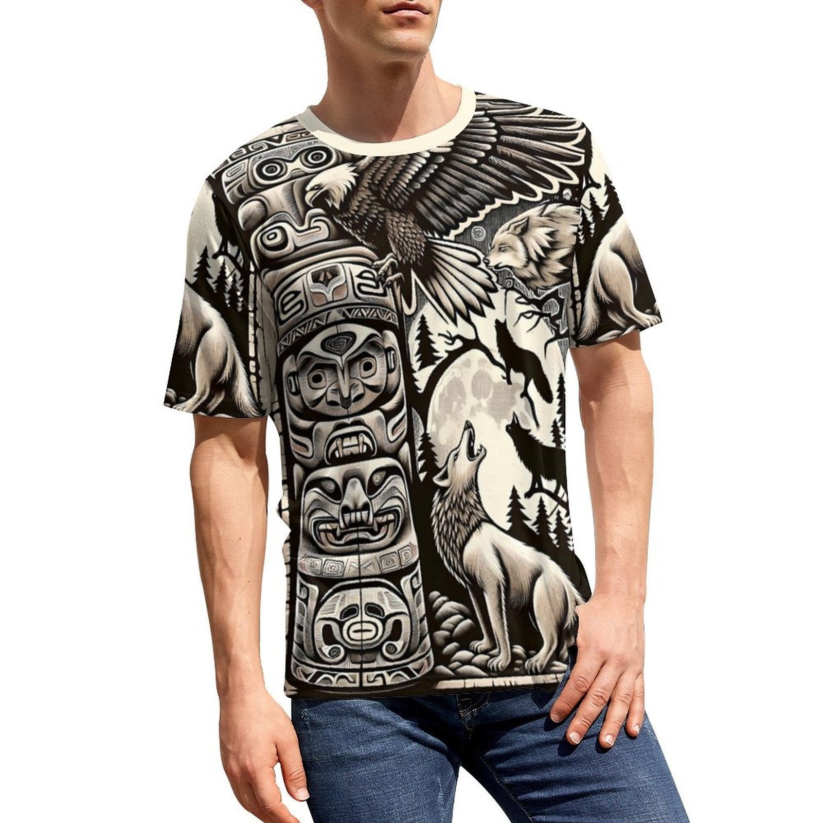 hippieartzone - First Nations T-Shirt for Sale by Swaggy Shirts on Etsy, Native American Tee, Indigenous T-Shirt, Nations Art Shirt, Aboriginal Mens T-Shirt