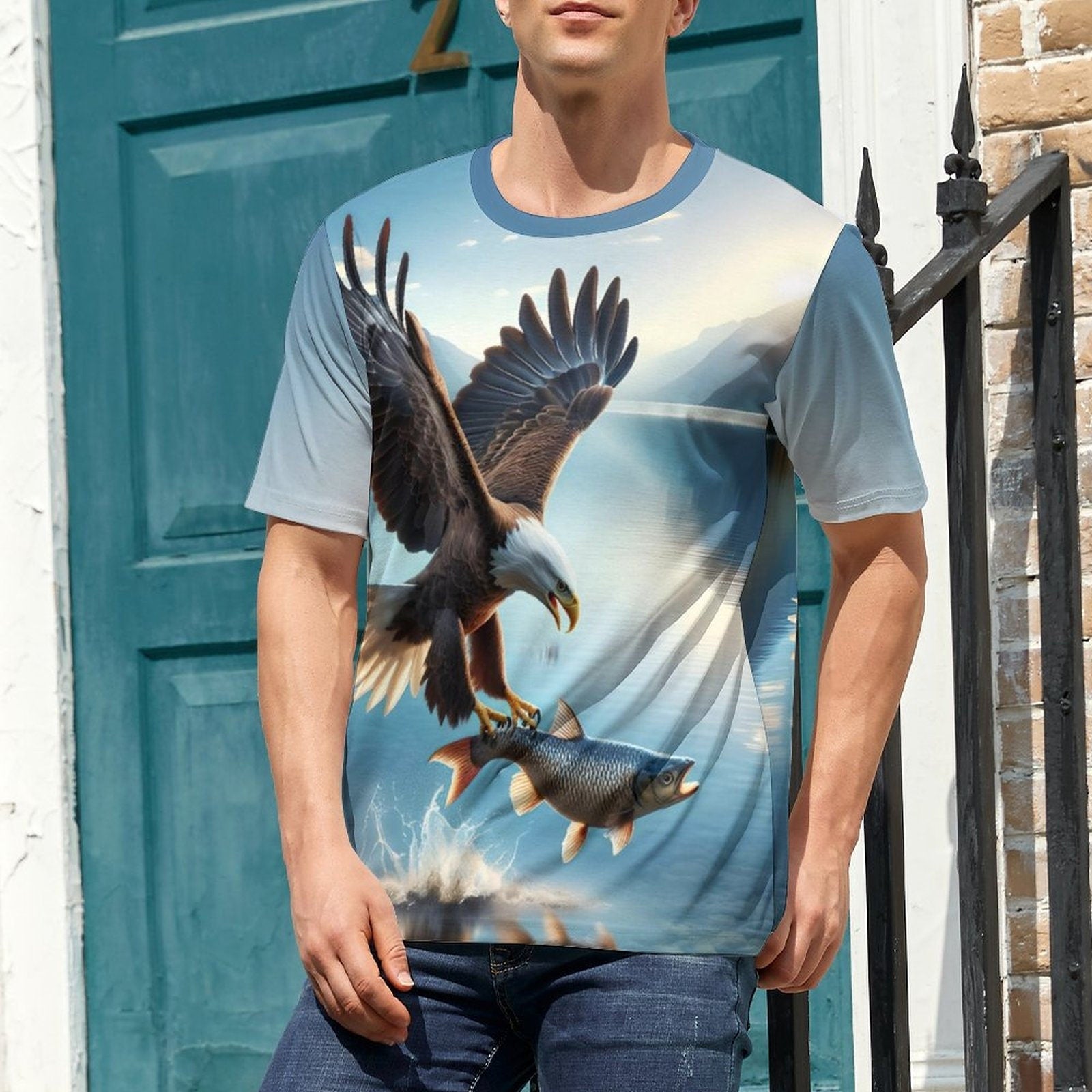 hippieartzone - Spirit Eagle T-Shirt for Sale by Swaggy Shirts on Etsy, Animal Lover Shirt, Eagle Graphic T-Shirt, Eagle Spirit Animal Tee, Mens Eagle Shirt