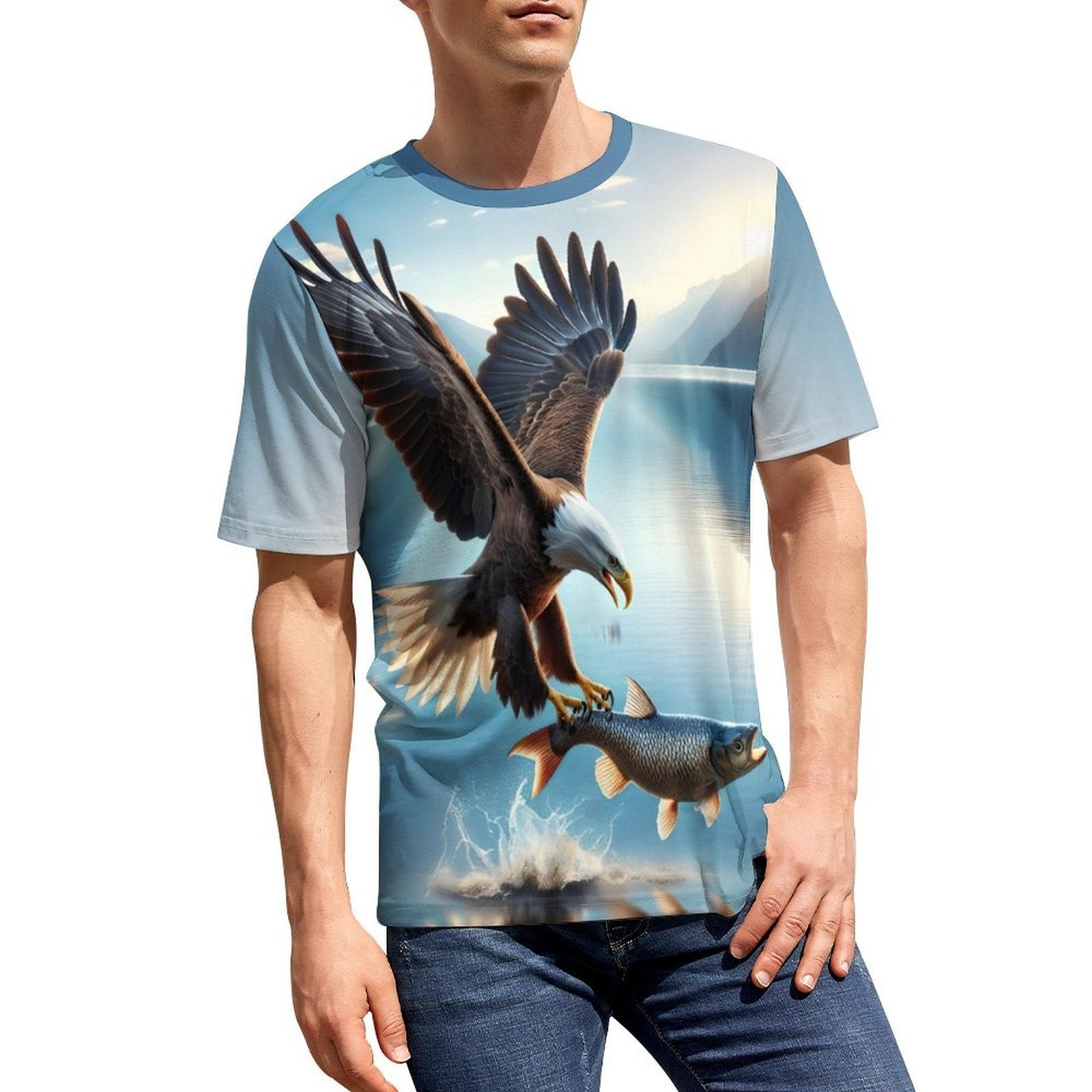 hippieartzone - Spirit Eagle T-Shirt for Sale by Swaggy Shirts on Etsy, Animal Lover Shirt, Eagle Graphic T-Shirt, Eagle Spirit Animal Tee, Mens Eagle Shirt