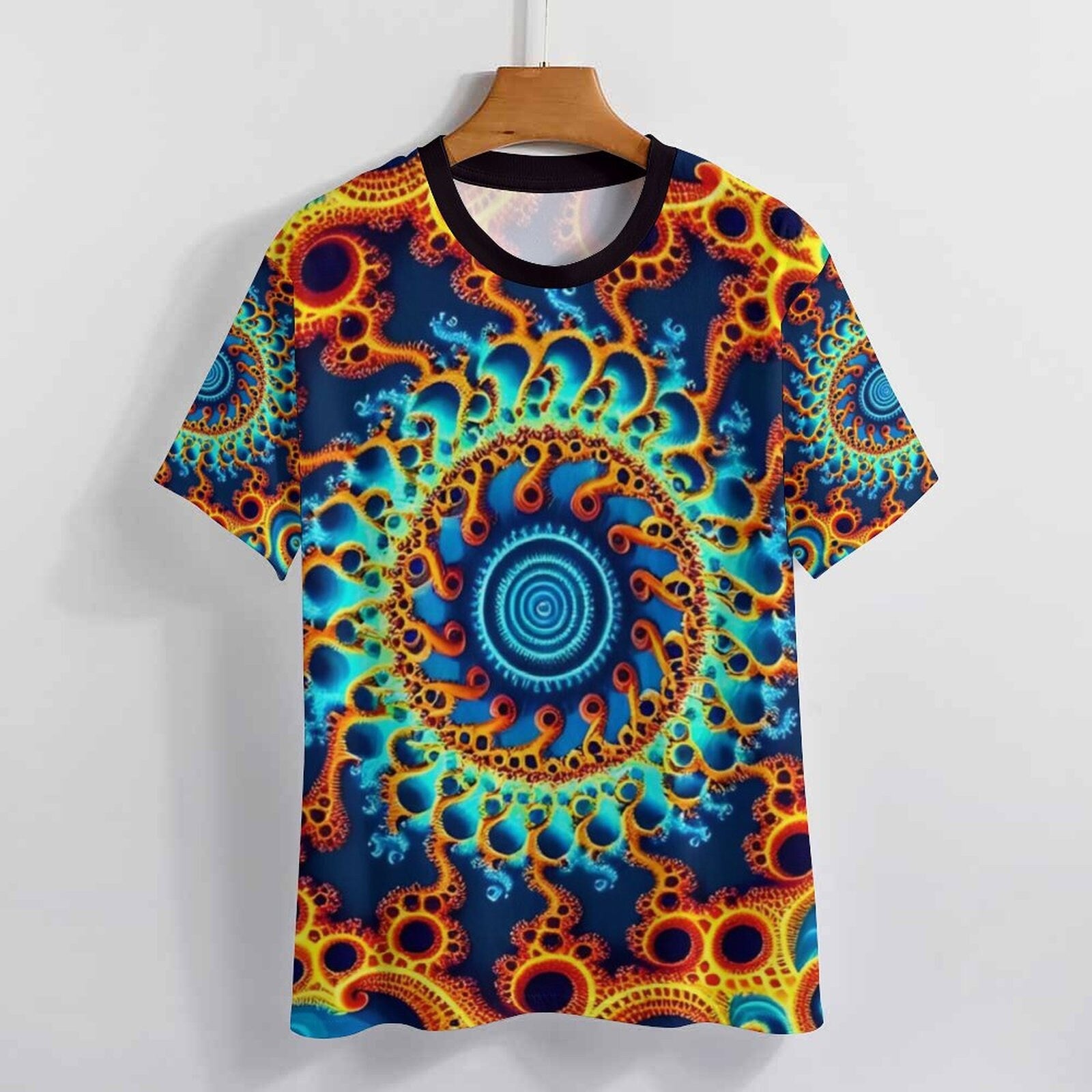 hippieartzone - Funny Fractal Shirt for Sale by Swaggy Shirts on Etsy, Psychedelic T-Shirt, Mandala Set Shirts, Men's Festival Shirt, Fractal Party T-Shirt
