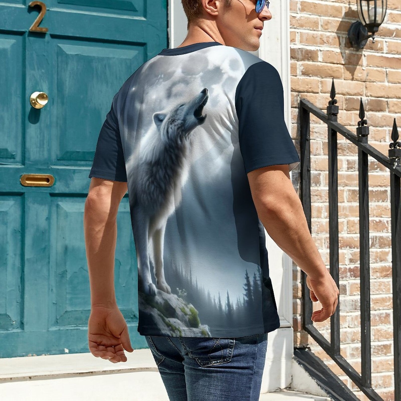 hippieartzone - Spirit Wolf T-Shirt for Sale by Swaggy Shirts on Etsy, Animal Lover Shirt, Wolf Graphics T-Shirt, Wolf Spirit Animal Tee, Wolf Lovers Gifts