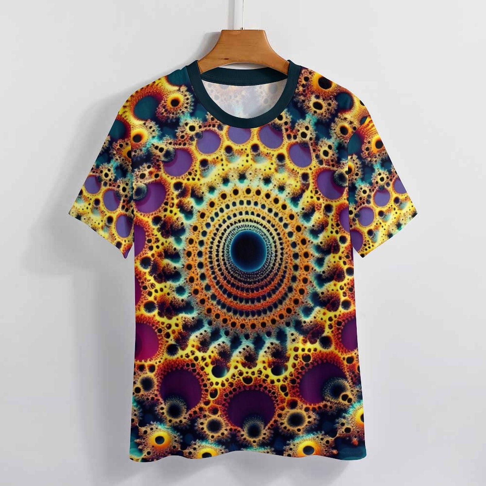 hippieartzone - Optical Illusion T-Shirt, Fractal Shirt for Sale by Swaggy Shirts on Etsy, Festival Clothing, Men's Psychedelic T-Shirt, Gift for Brother