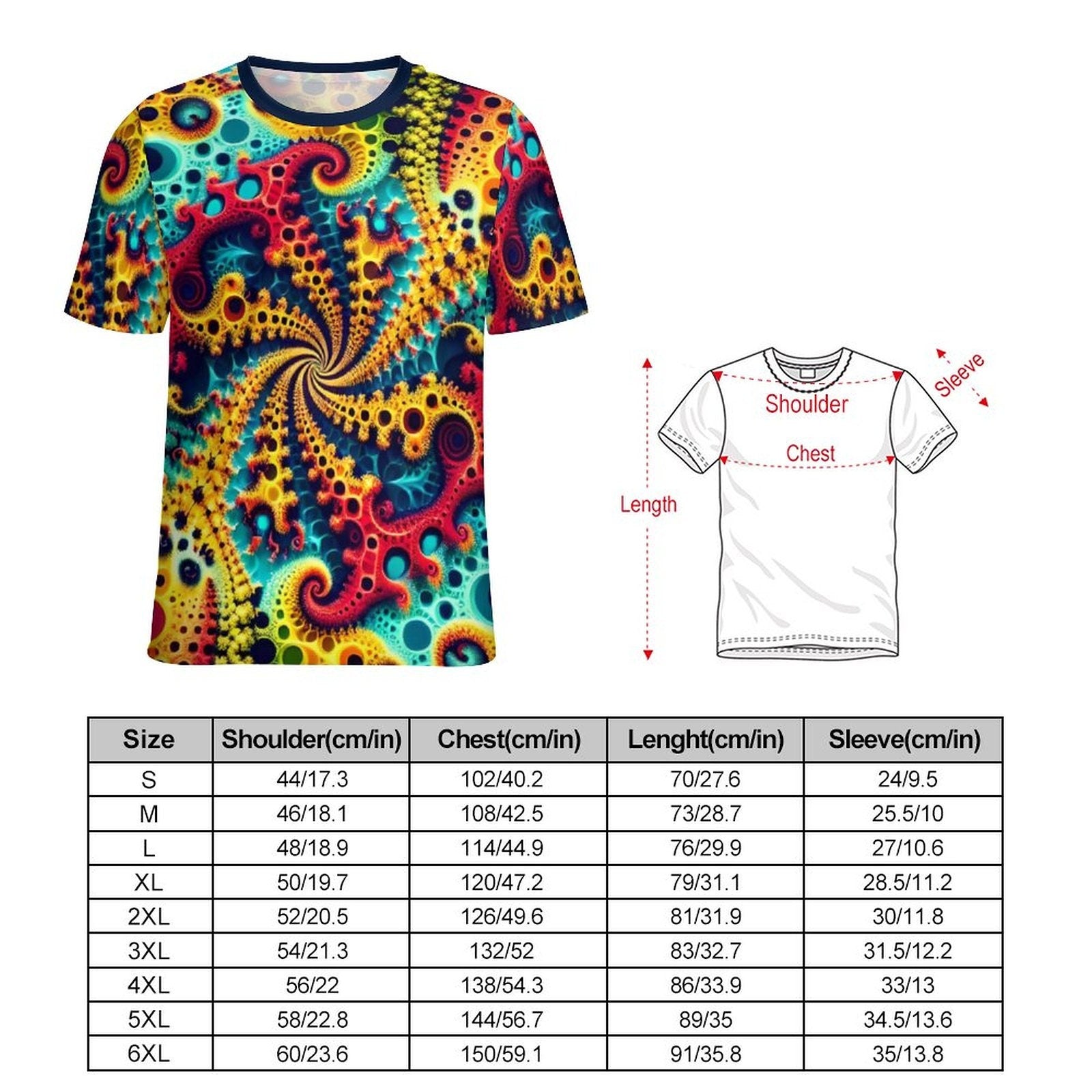 hippieartzone - Classic Fractal Shirt for Sale by Swaggy Shirts on Etsy, Funky Trippy Clothing, Psychedelic T-Shirt, Festival Apparel, Mandekgrot Shirt Gift