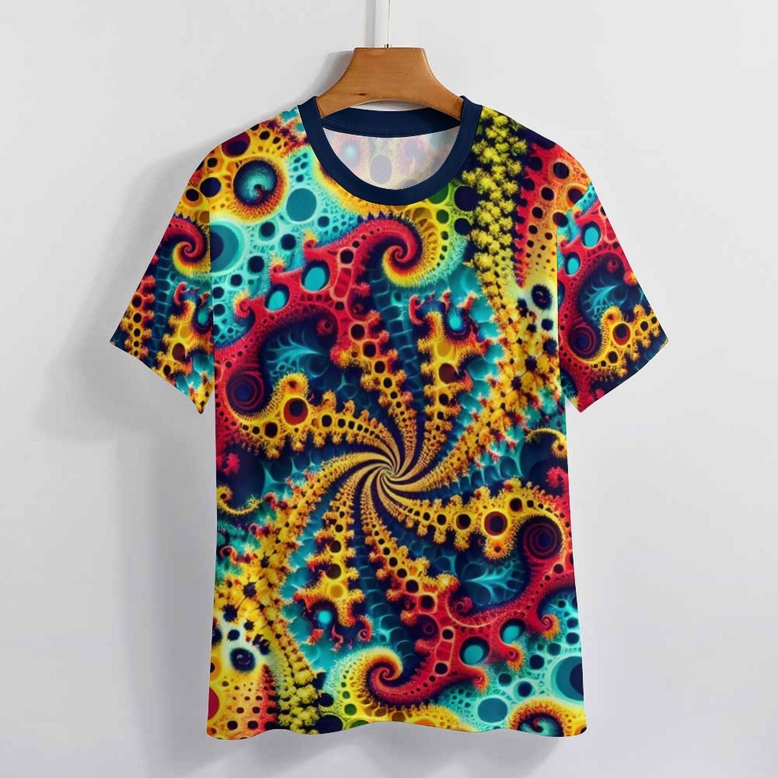 hippieartzone - Classic Fractal Shirt for Sale by Swaggy Shirts on Etsy, Funky Trippy Clothing, Psychedelic T-Shirt, Festival Apparel, Mandekgrot Shirt Gift