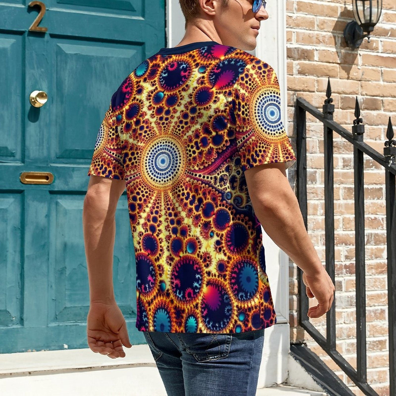 hippieartzone - Epic Fractal Shirt For Sale by Swaggy Shirt on Etsy, Psychedelic T-shirt, Mandala Art shirt, Funky Trippy Clothing, Mens Festival Shirt Gift
