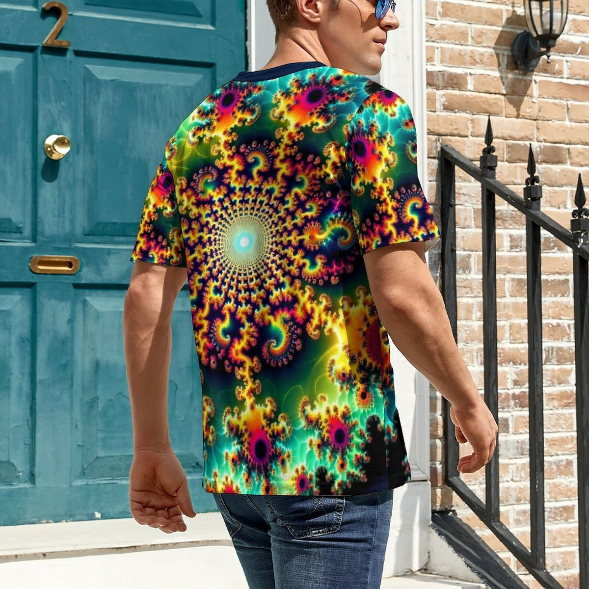 hippieartzone - Psychedelic T-Shirt, Fractal Shirt for Sale by Swaggy Shirt on Etsy, Mandekgrot Art Shirt, Festival Clothing, Fun Trippy Shirt, Gift for Him