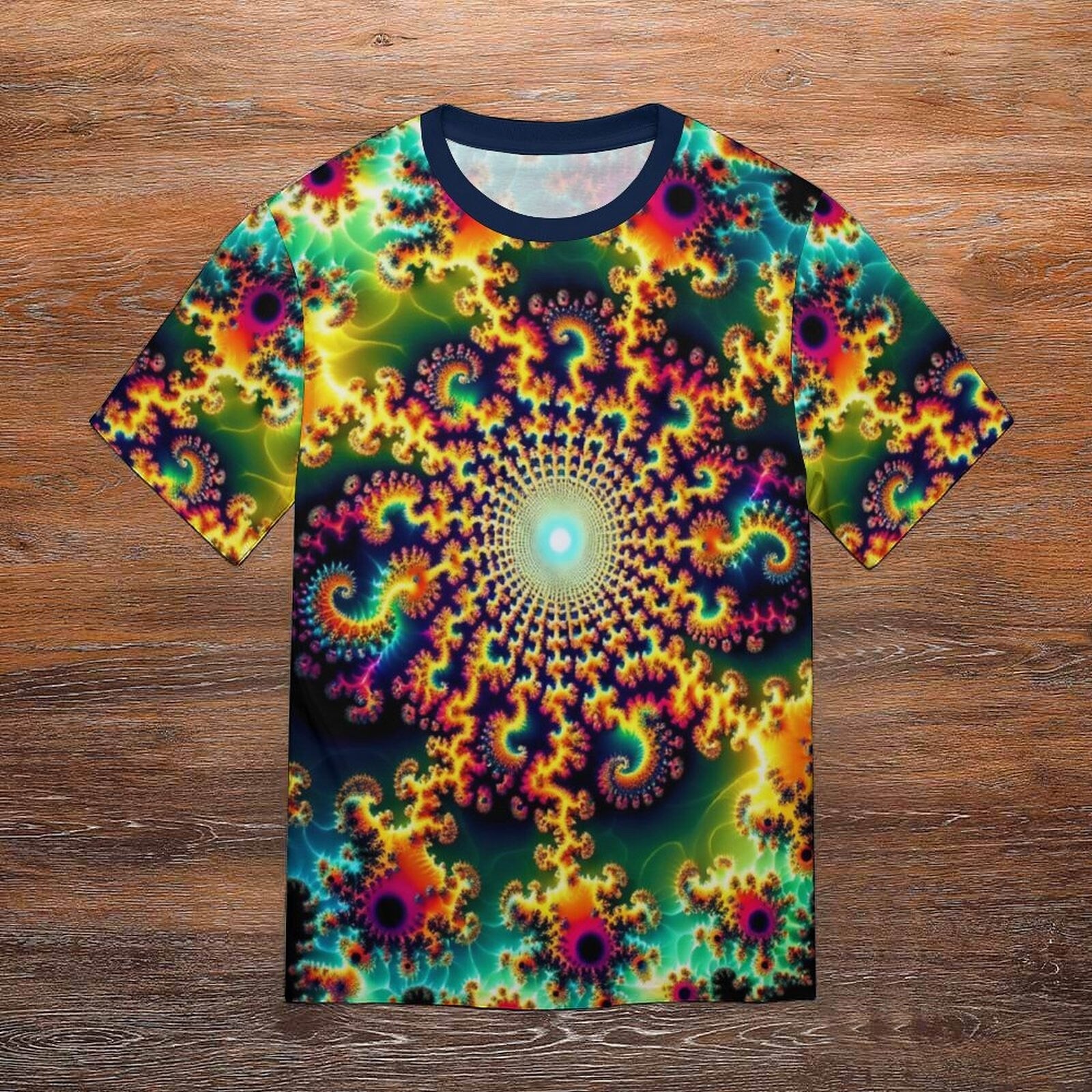 hippieartzone - Psychedelic T-Shirt, Fractal Shirt for Sale by Swaggy Shirt on Etsy, Mandekgrot Art Shirt, Festival Clothing, Fun Trippy Shirt, Gift for Him