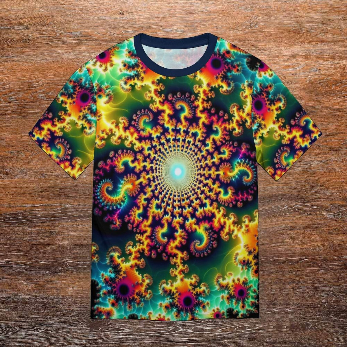 hippieartzone - Psychedelic T-Shirt, Fractal Shirt for Sale by Swaggy Shirt on Etsy, Mandekgrot Art Shirt, Festival Clothing, Fun Trippy Shirt, Gift for Him