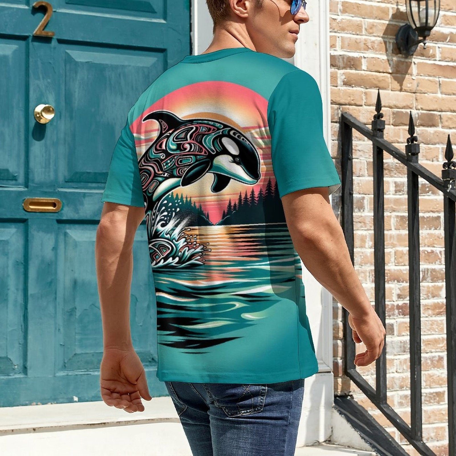 hippieartzone - Native Orca Whale T-Shirt for Sale by Swaggy Shirt on Etsy, First Nations Tee, Native American Shirt, Indigenous T-Shirt, Father's Day Gifts