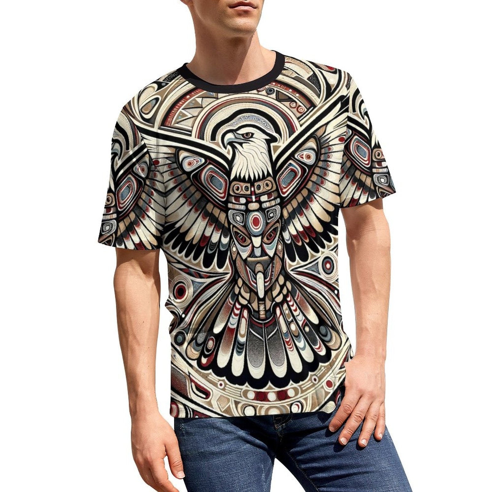 hippieartzone - Eagle Spirit Animal T-Shirt, Spirit Eagle Shirt for Sale by Swaggy Shirts on Etsy, Animal Lover Shirt, Eagle Art Shirt, Native Eagle T-Shirt