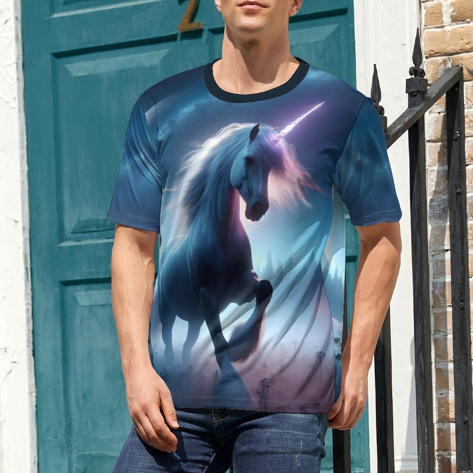 hippieartzone - Unicorn T-Shirt Shirts Funny Unicorn Shirt, Unicorn Lover Shirt, Men's Unicorn Party Tee, Unicorn Birthday Gifts