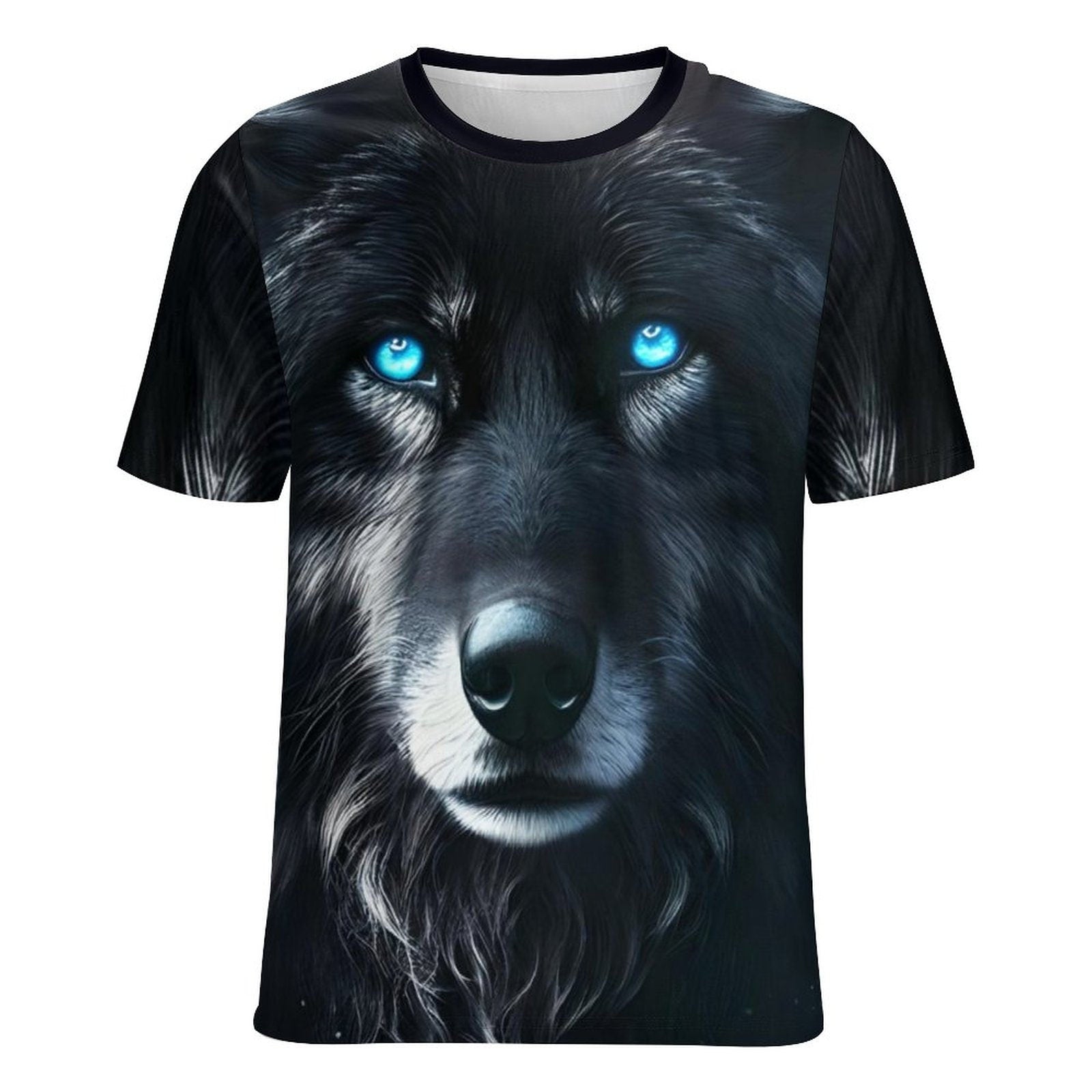 hippieartzone - Black Wolf Spirit T-Shirt Shirts Wolf Lovers Shirt, Animal T-Shirt, Wolf Graphic Tee, Gift for Him, Wolf Shirts