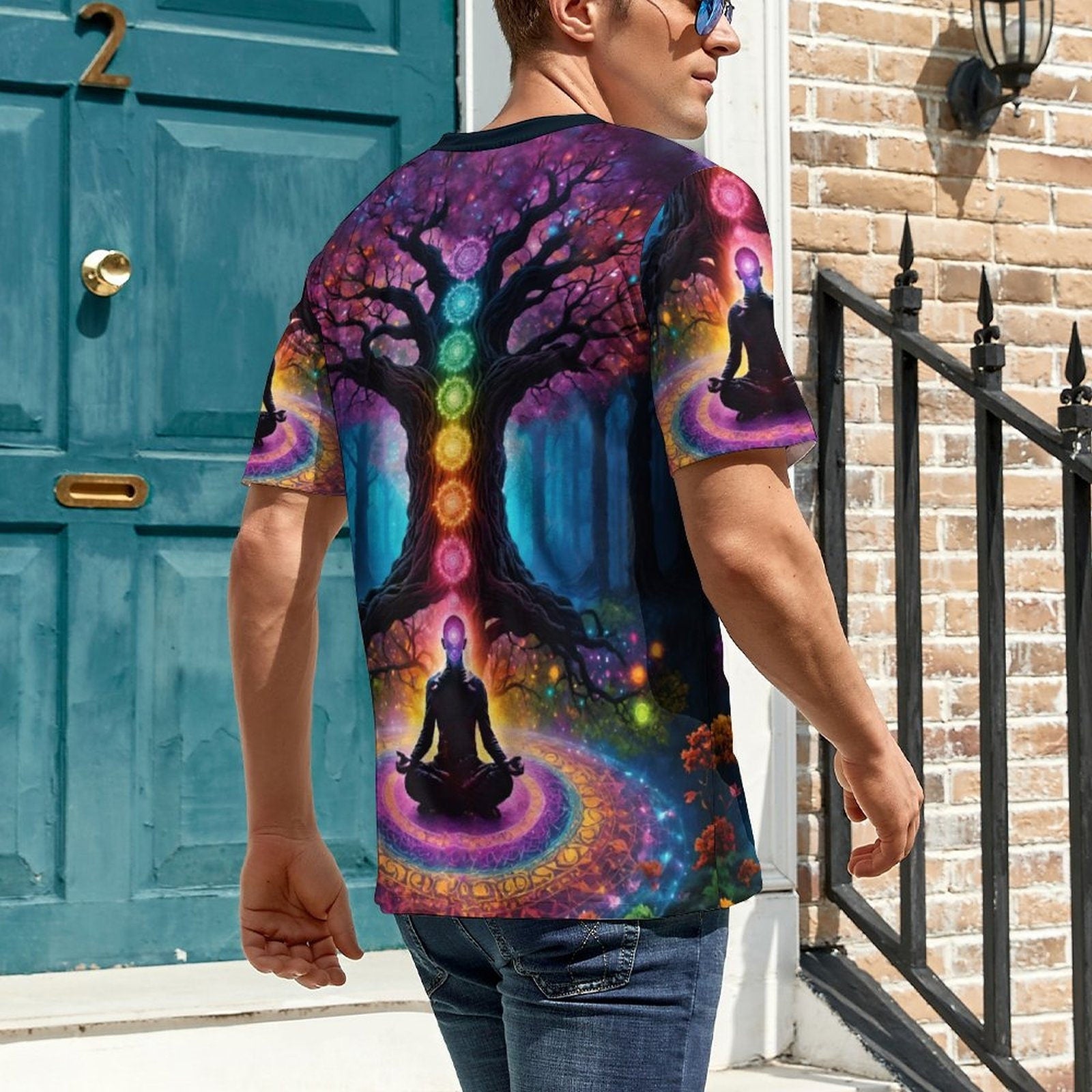 hippieartzone - Tree of Life T-Shirt Shirts Chakra Shirt, Women's Meditation T-Shirt, Spiritual Gift Shirt, Unisex Yoga Clothing