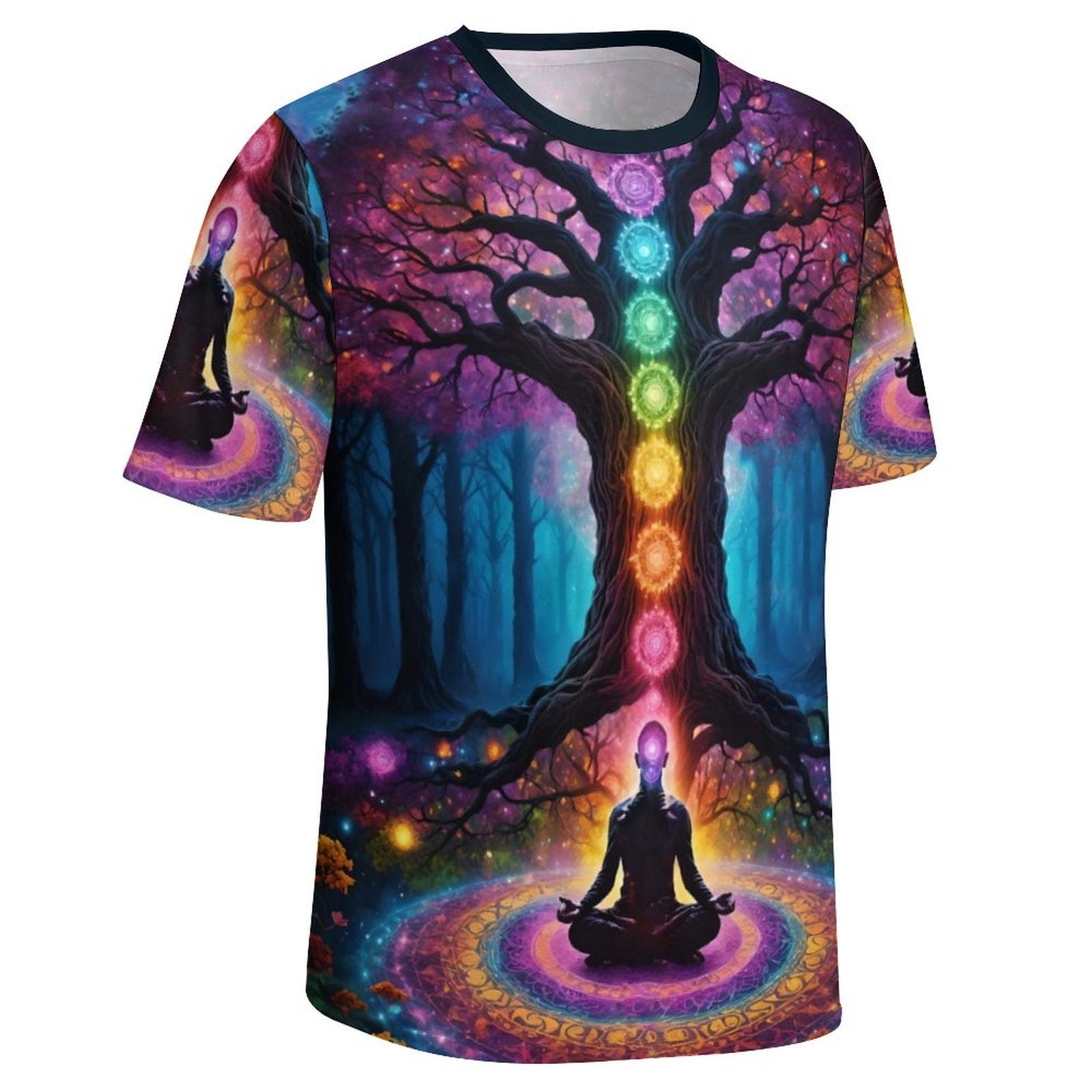 hippieartzone - Tree of Life T-Shirt Shirts Chakra Shirt, Women's Meditation T-Shirt, Spiritual Gift Shirt, Unisex Yoga Clothing