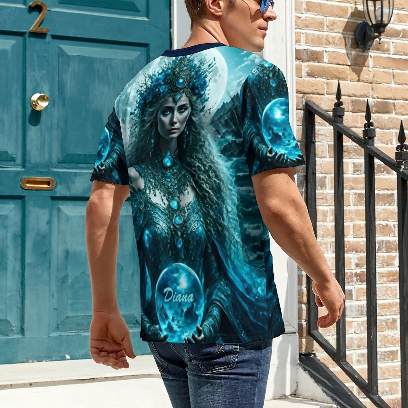 hippieartzone - Moon Goddess Diana T-Shirt For Sale by Swaggy Shirts Spiritual Clothes, Unisex Tee's For Men & Women