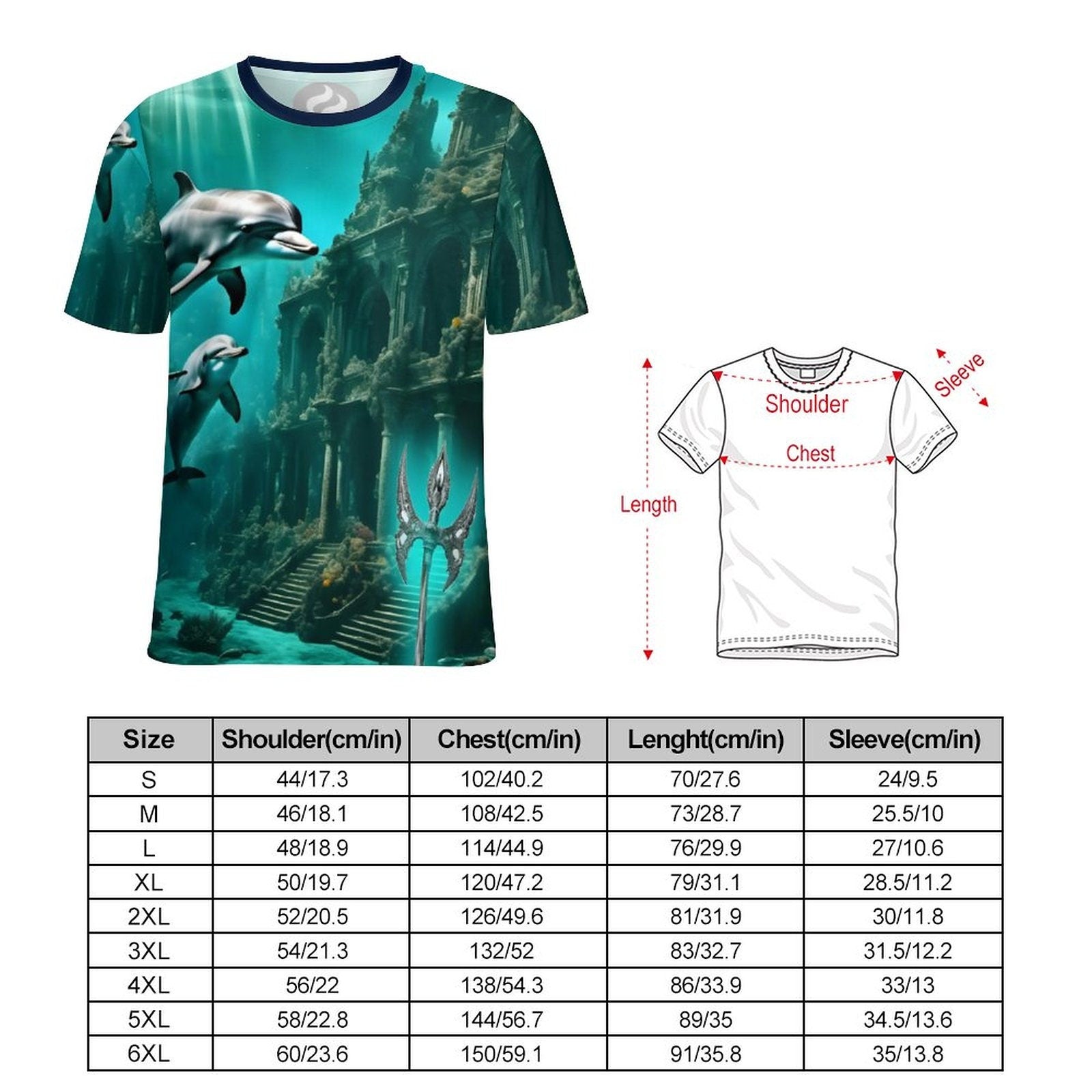 hippieartzone - Lost City of Atlantis T-Shirt , Men's Spiritual Shirt, Vintage Atlantis Travel T-Shirt, Aesthetic Clothing