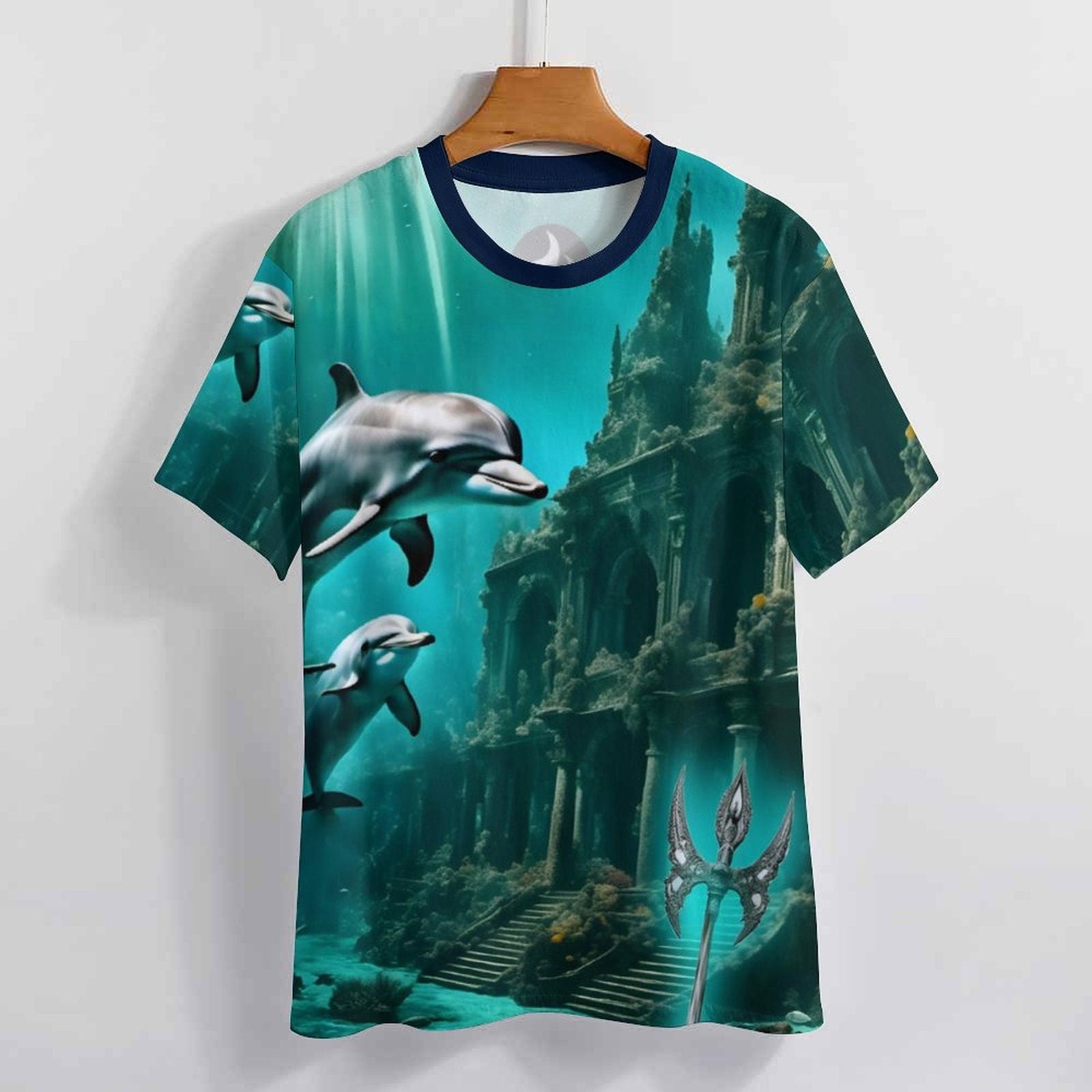 hippieartzone - Lost City of Atlantis T-Shirt , Men's Spiritual Shirt, Vintage Atlantis Travel T-Shirt, Aesthetic Clothing