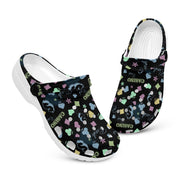hippieartzone - Black Casino Unisex Classic Clogs for Men and Women 