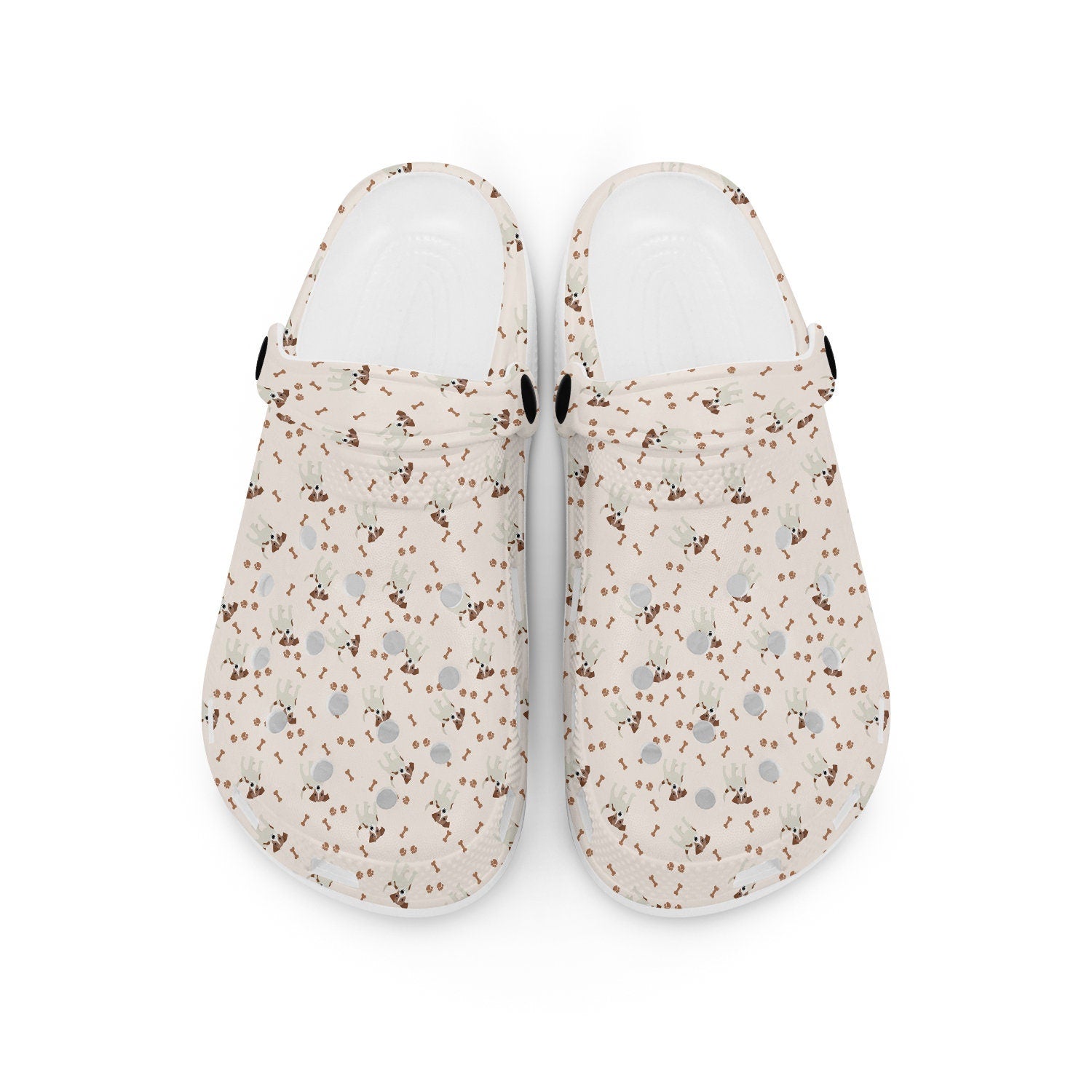 hippieartzone - Bones Jack Russell Terrier Unisex Classic Clogs for Men and Women 