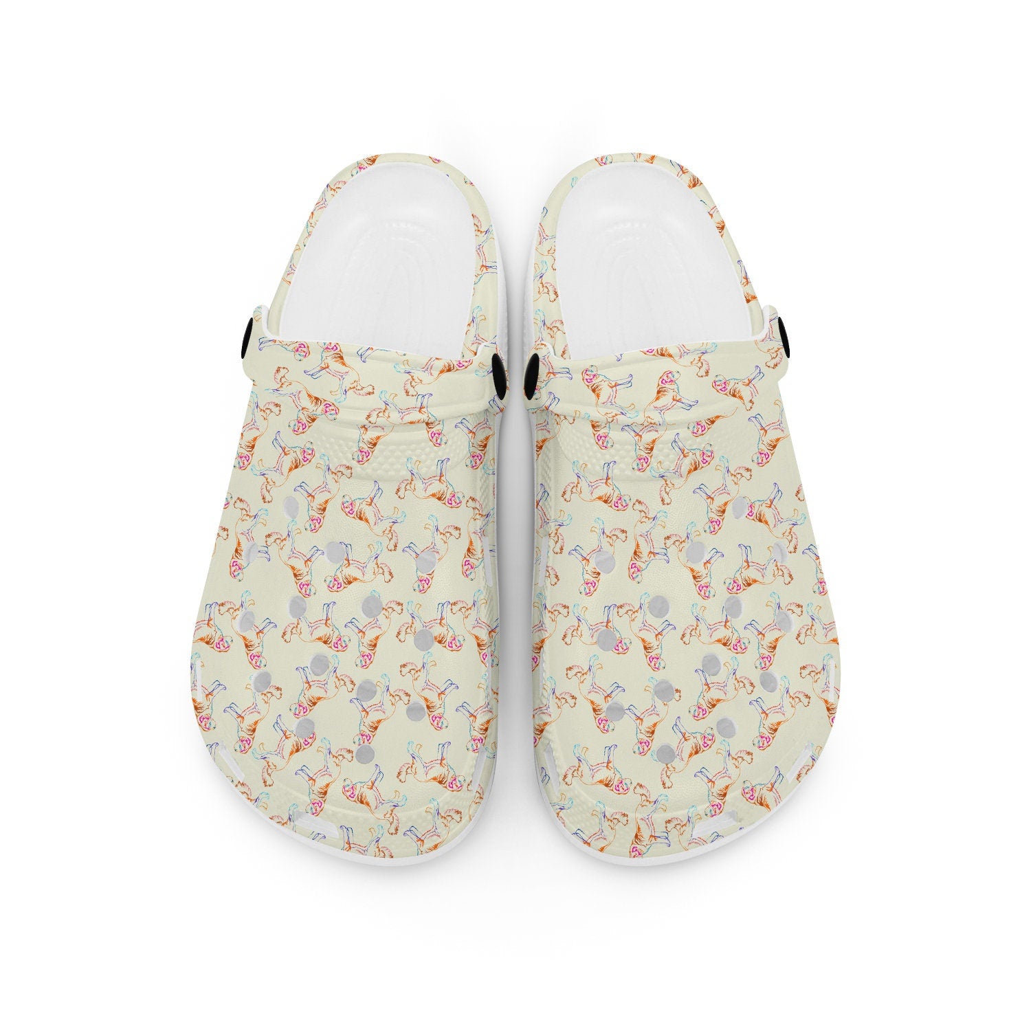 hippieartzone - Colorful St. Bernard Dog Clogs for Men and Women 
