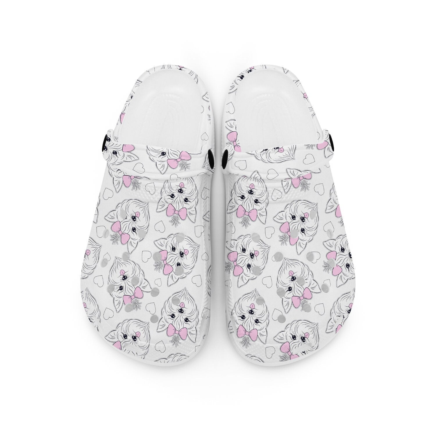 hippieartzone - Pink Ribbon Yorkshire Terrier Dog Clogs for Men and Women 