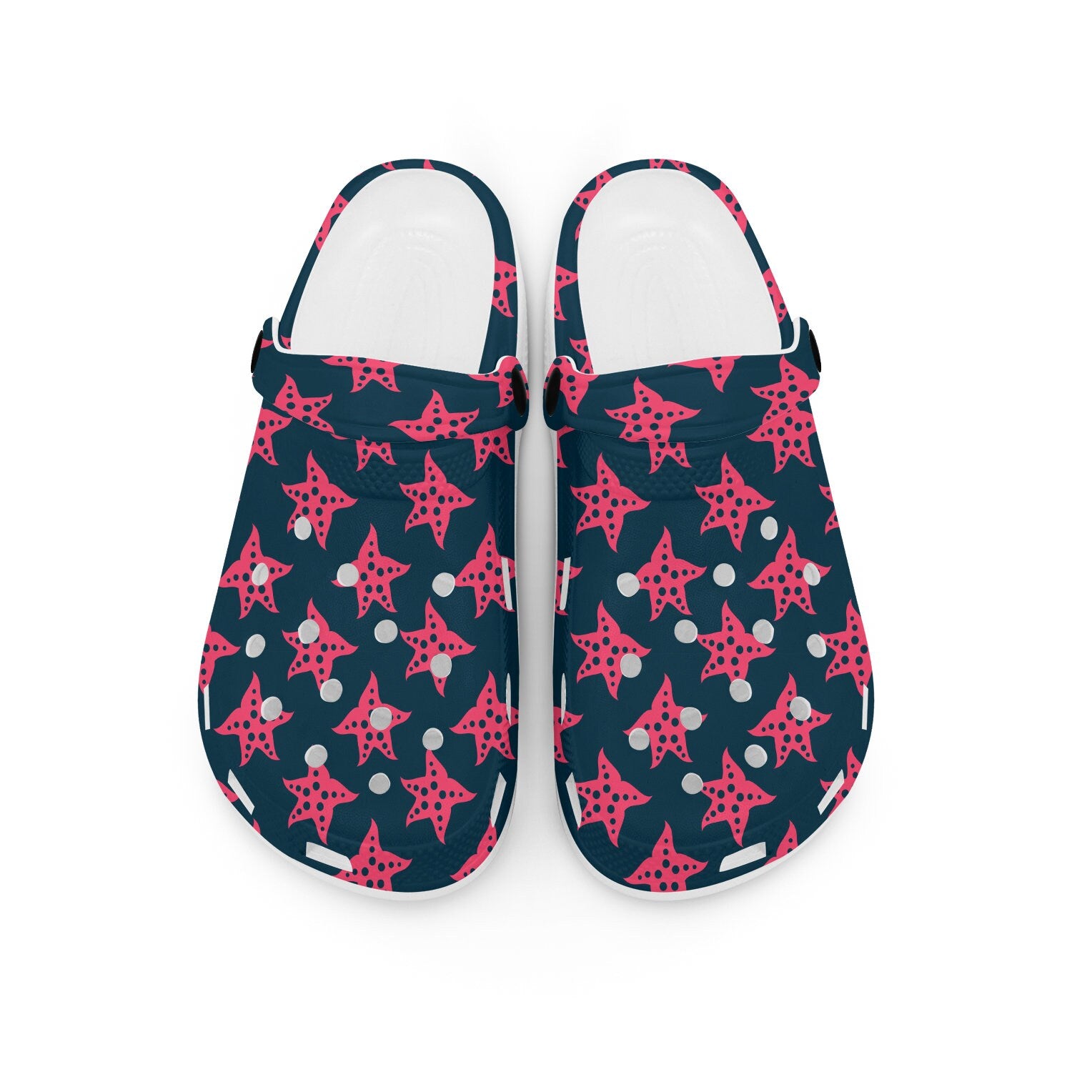 hippieartzone - Big Red Starfish Clogs for Men and Women 