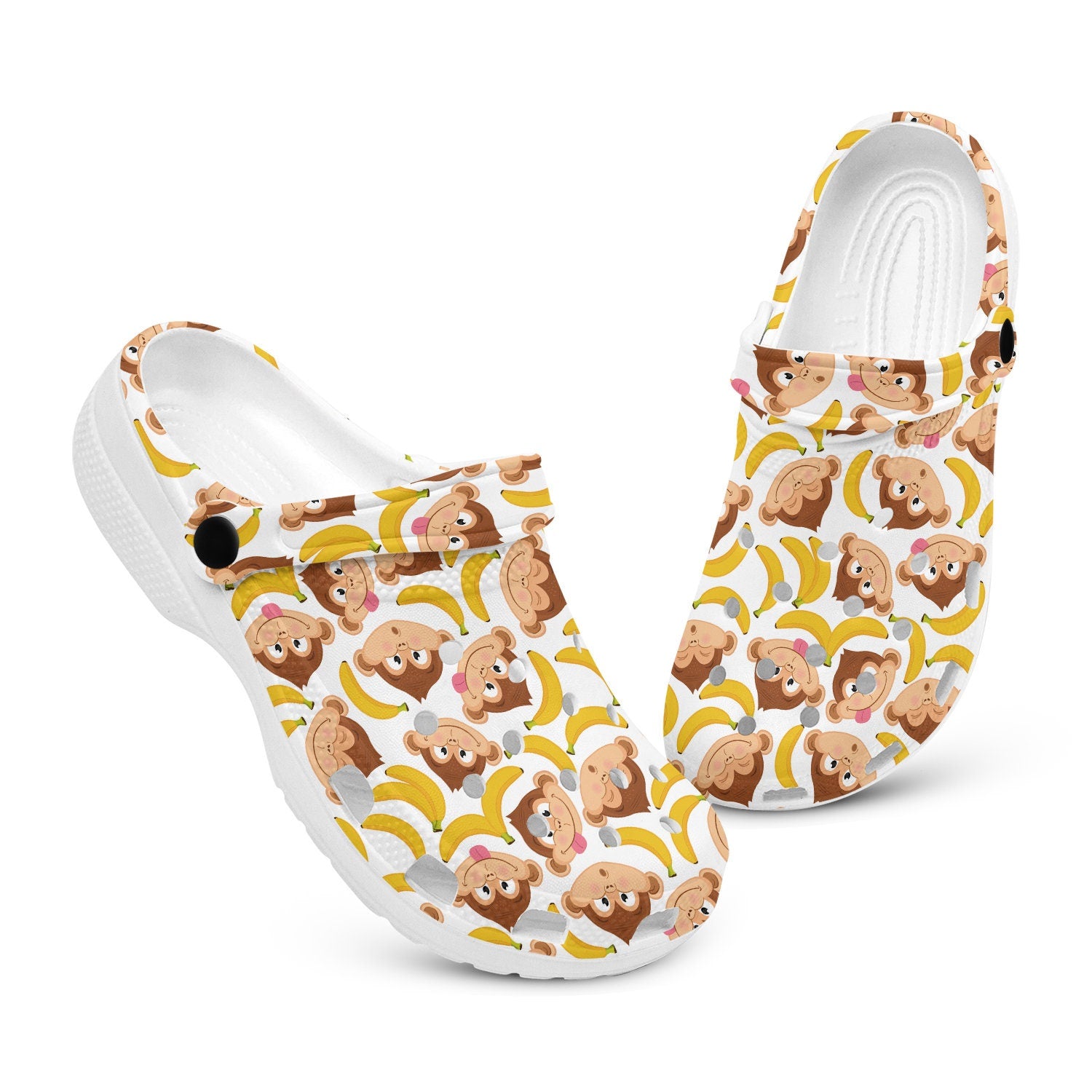 hippieartzone - Funny Monkey Animal Clogs for Men and Women 