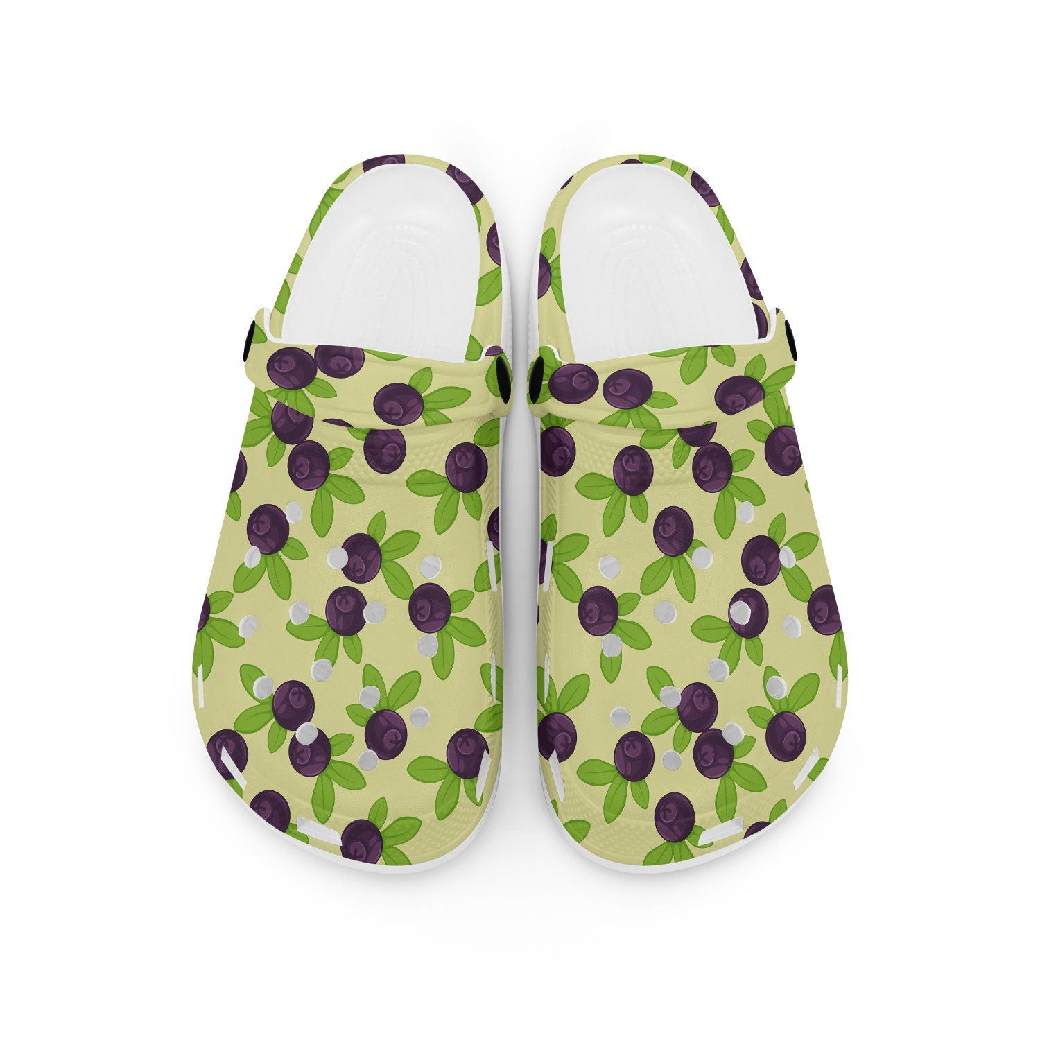 hippieartzone - Blueberry Fruit Clogs for Men and Women 