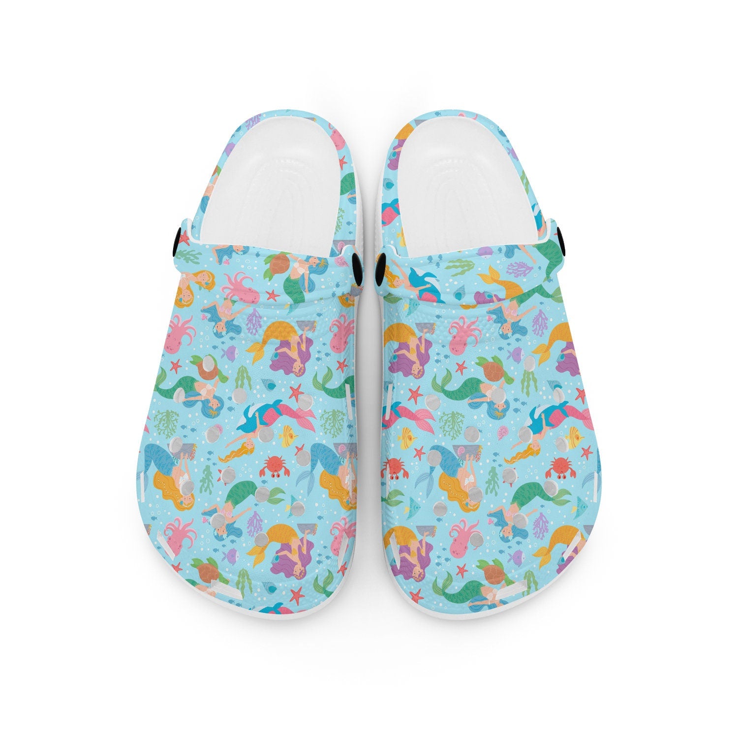 hippieartzone - Corals and Mermaids Clogs for Men and Women 