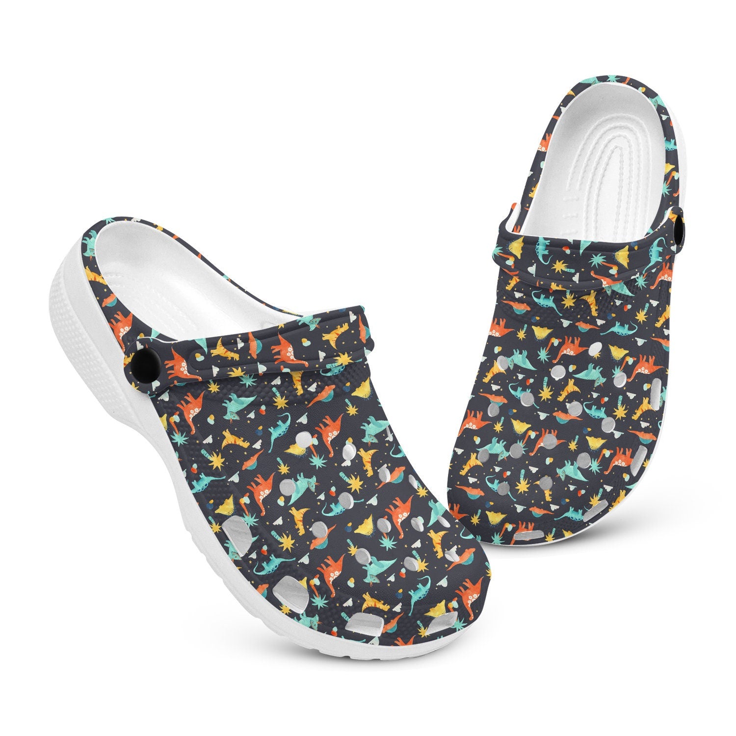 hippieartzone - Dinosaur Pattern Clogs for Men and Women 