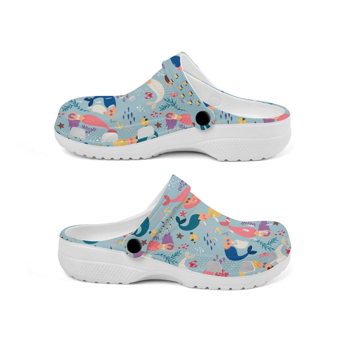 hippieartzone - Fishes and Mermaid Clogs for Men and Women 