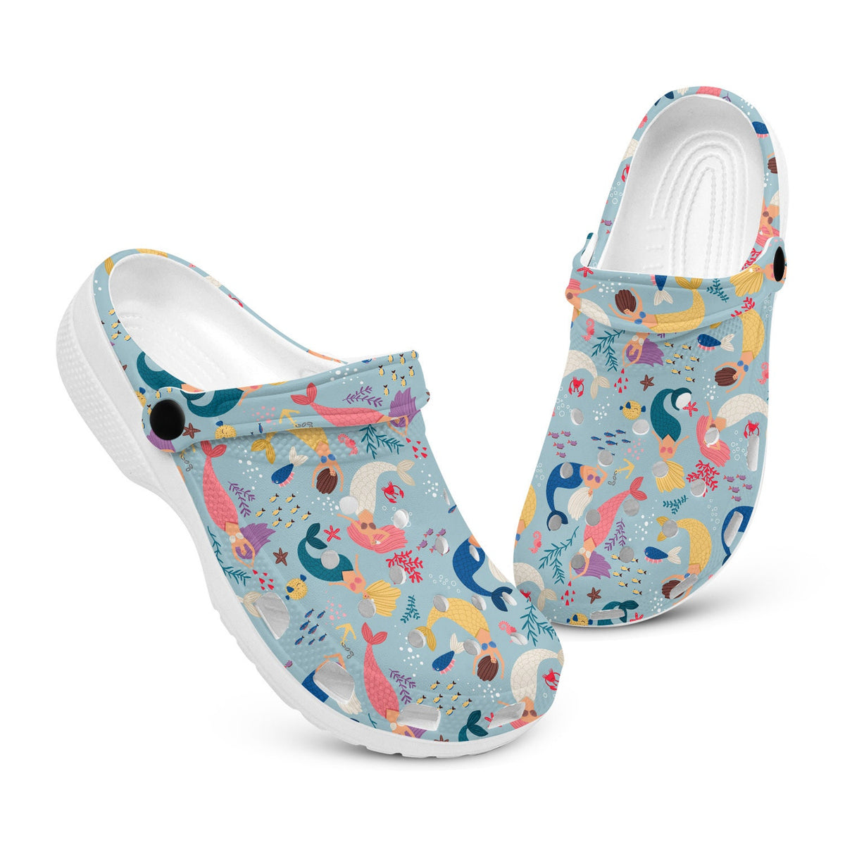 hippieartzone - Fishes and Mermaid Clogs for Men and Women 