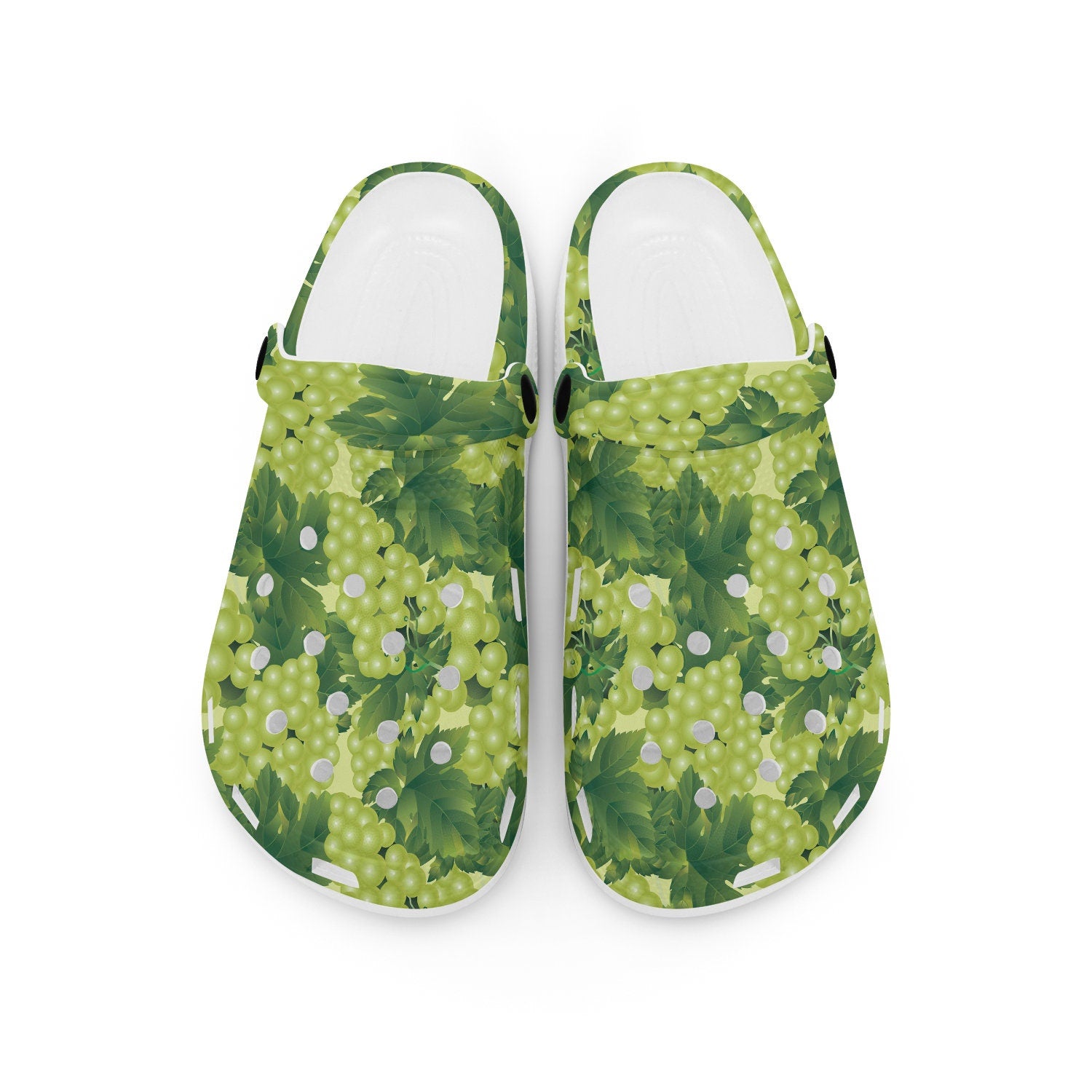 hippieartzone - Green Grapes Clogs for Men and Women 