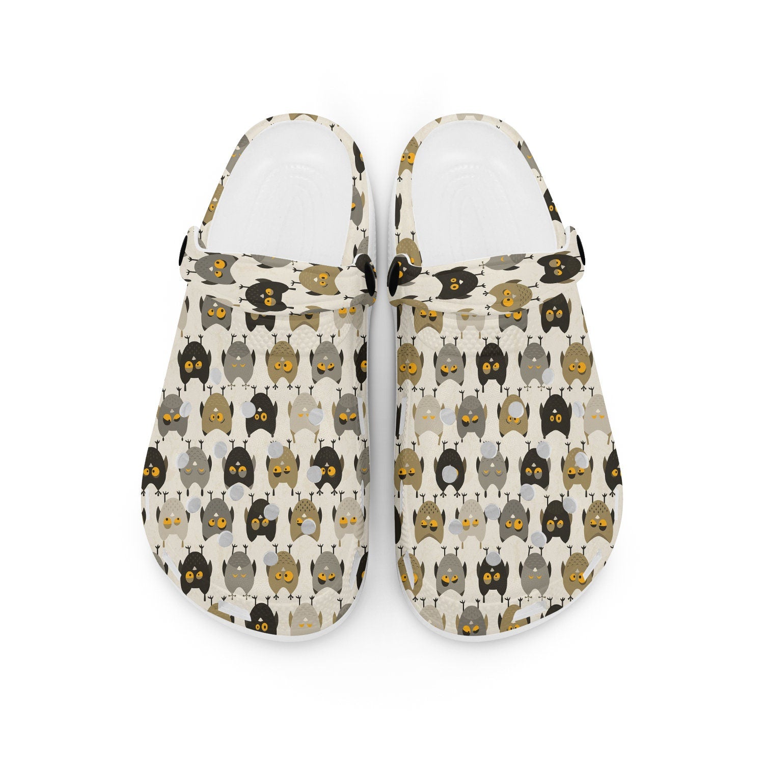 hippieartzone - Owl Pattern Clogs for Men and Women 