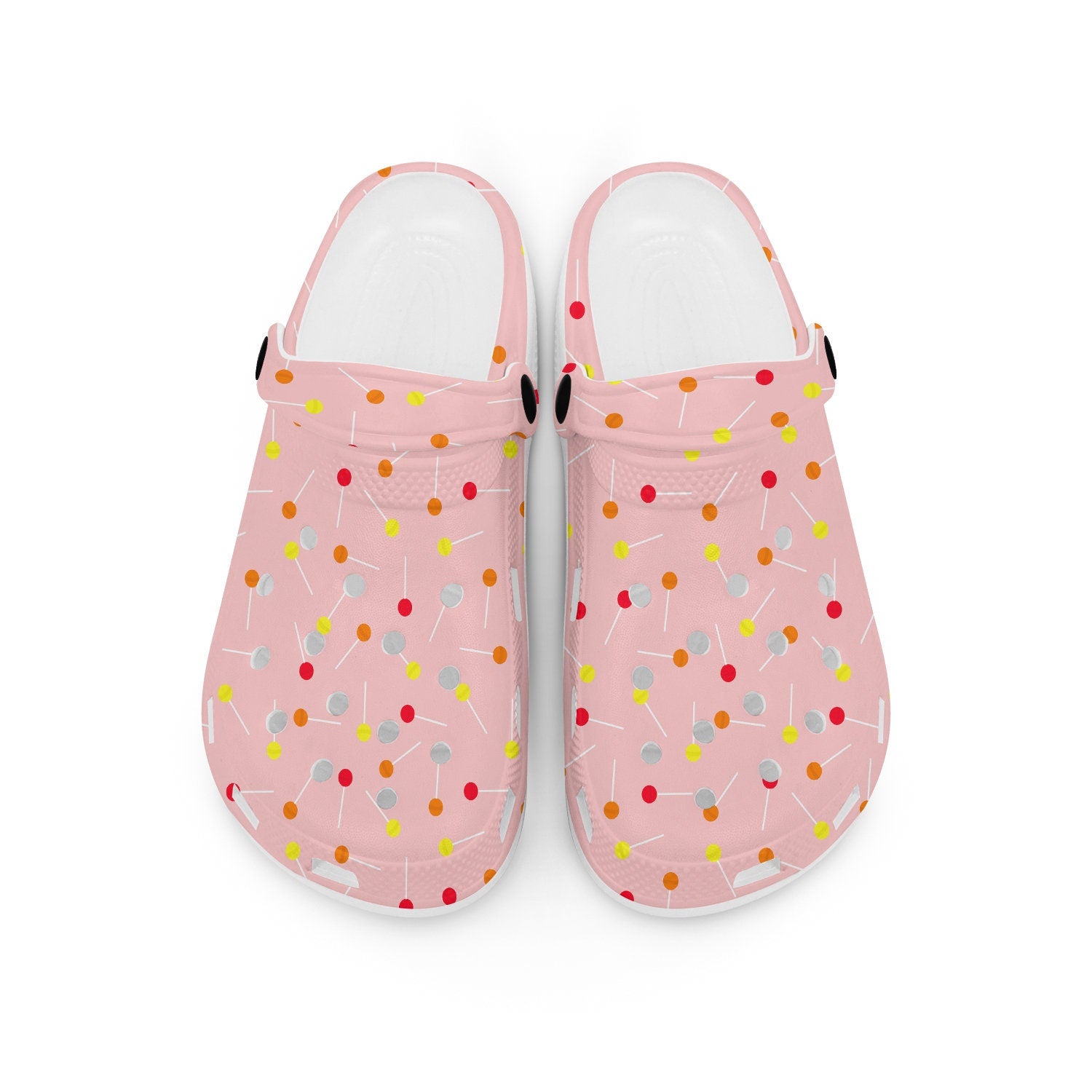 hippieartzone - Pink Lollipop Clogs for Men and Women 