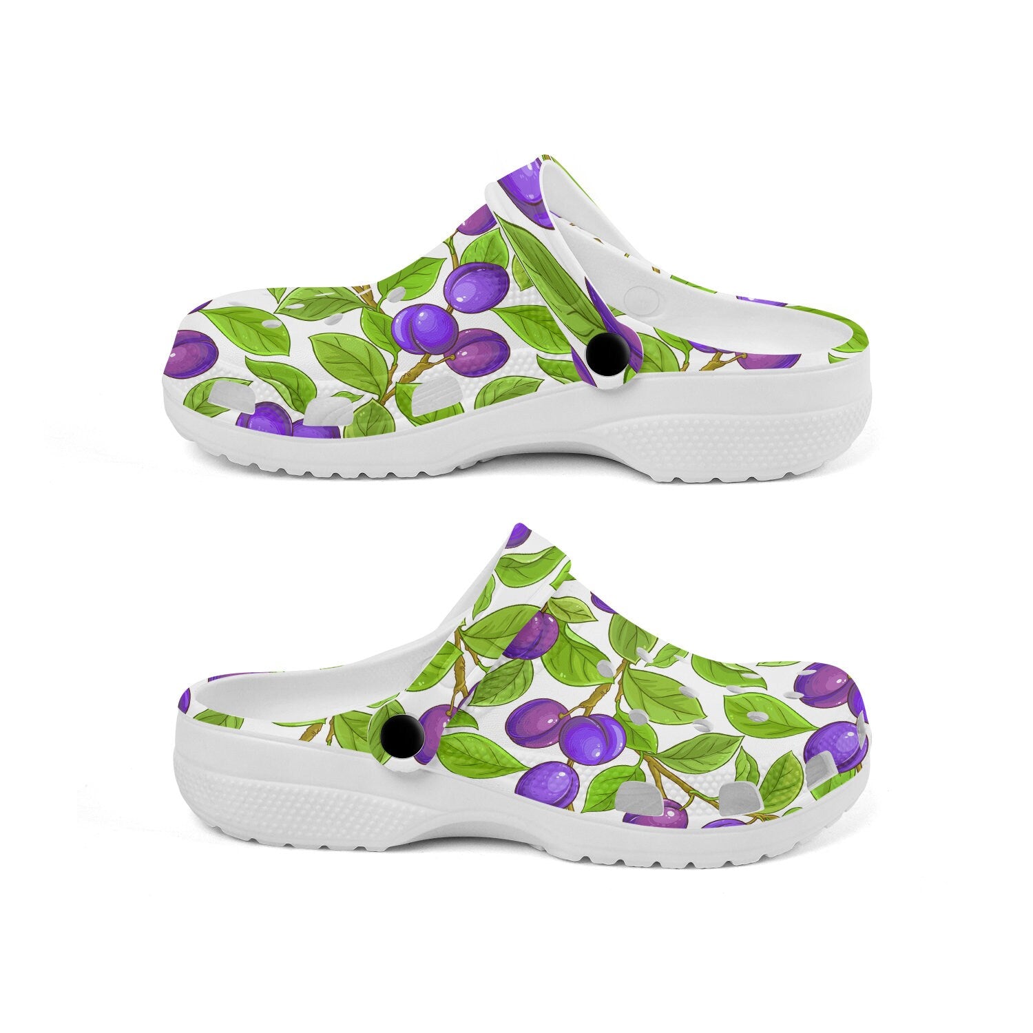hippieartzone - Plum Fruit Clogs for Men and Women 