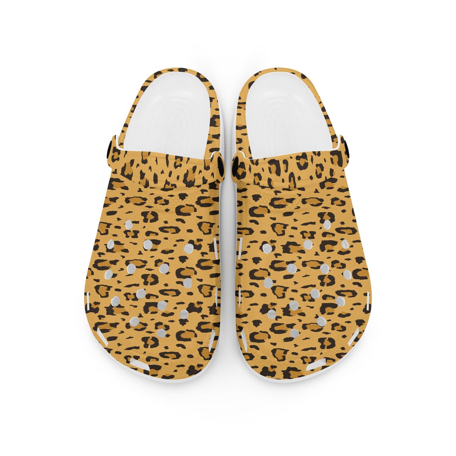 hippieartzone - Cheetah Fur Animal Clogs for Men and Women 