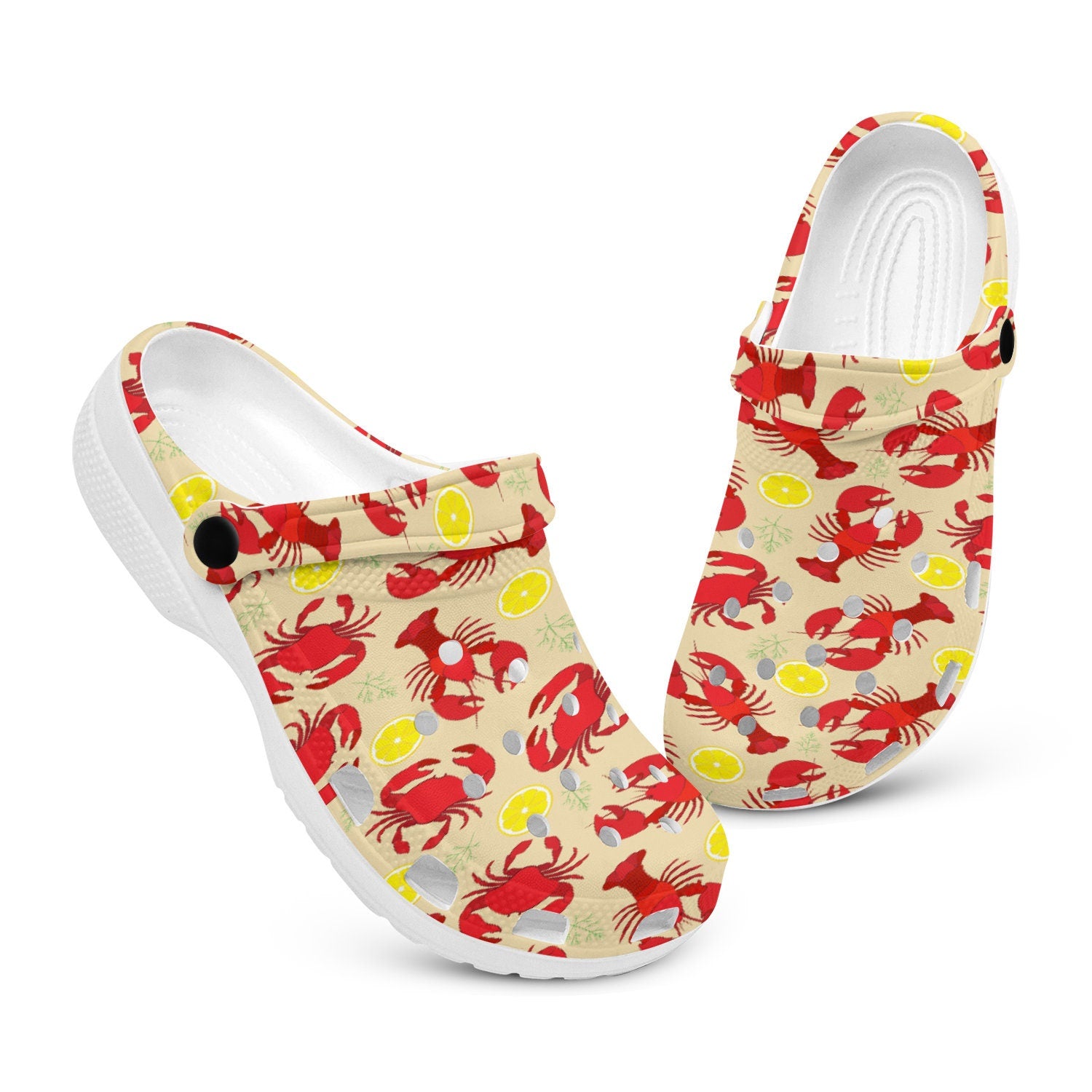 hippieartzone - Crab -Lobsters Animal Clogs for Men and Women