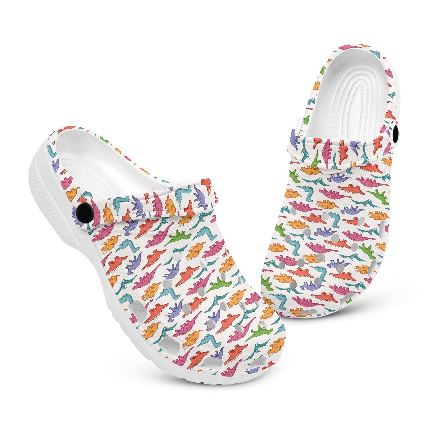 hippieartzone - Cute Dinosaurs Animal Clogs for Men and Women