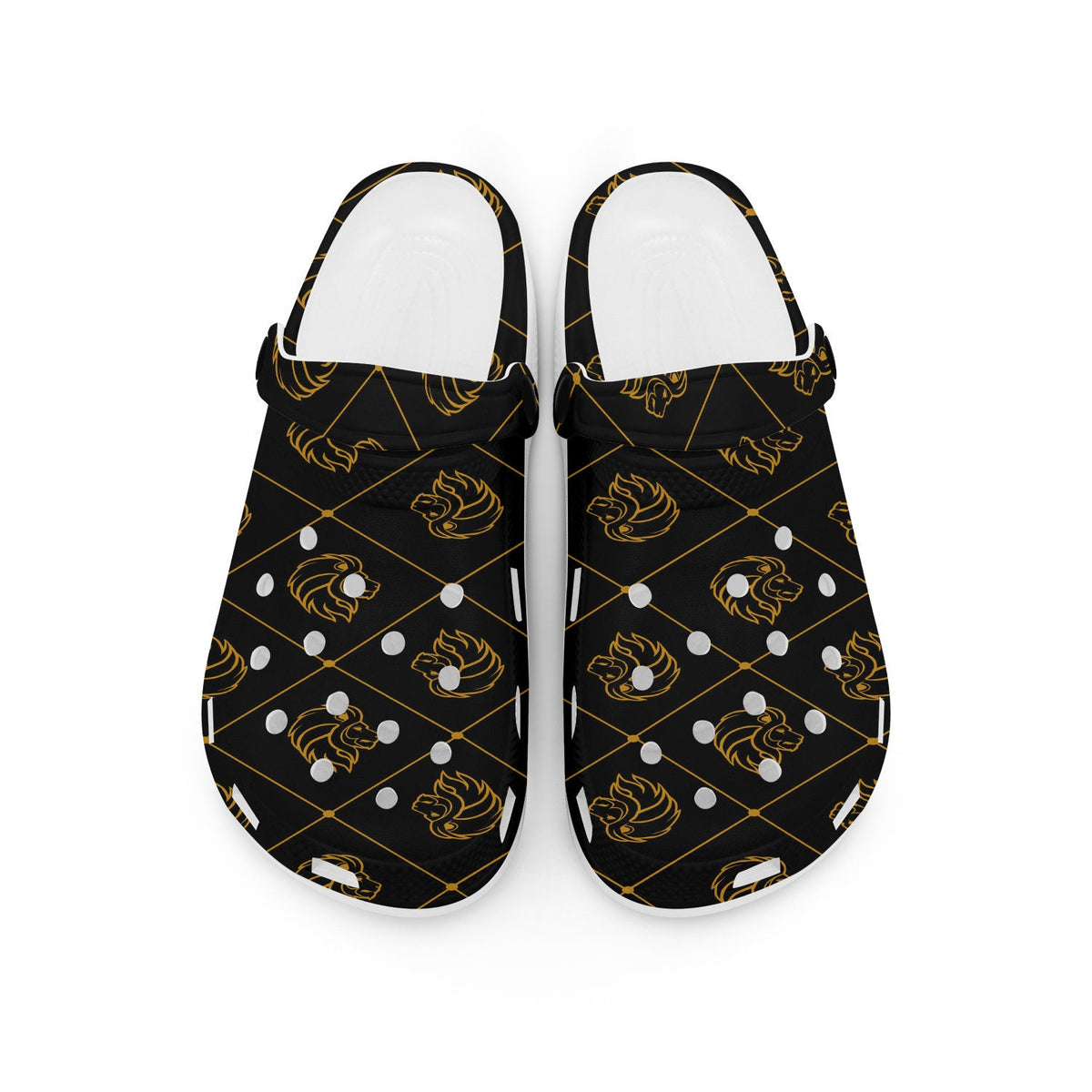 hippieartzone - Golden Lion Animal Clogs for Men and Women