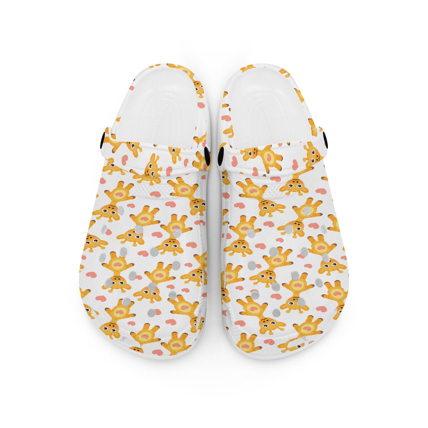 hippieartzone - Hearts Giraffe Animal Clogs for Men and Women